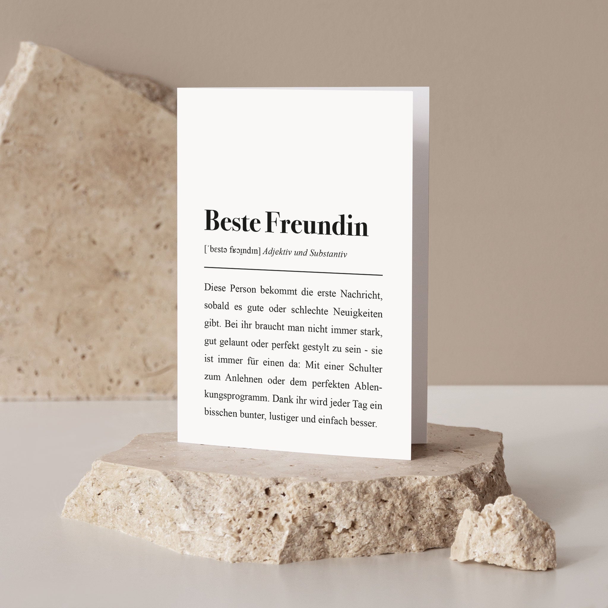 Geschenkidee mit Spruch: Bestie als Substantiv