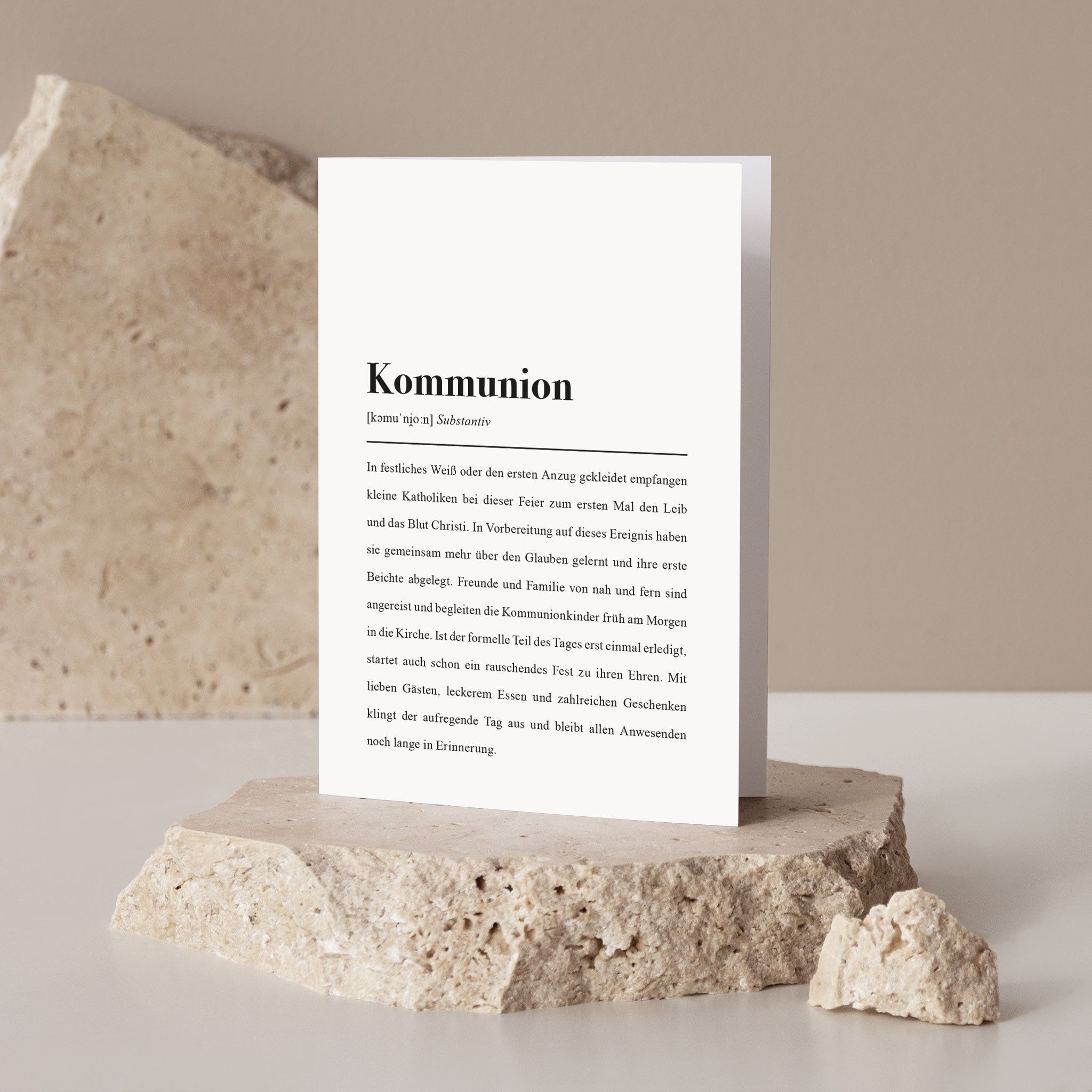 Komunionskarte mit Geld oder Gutschein füllen