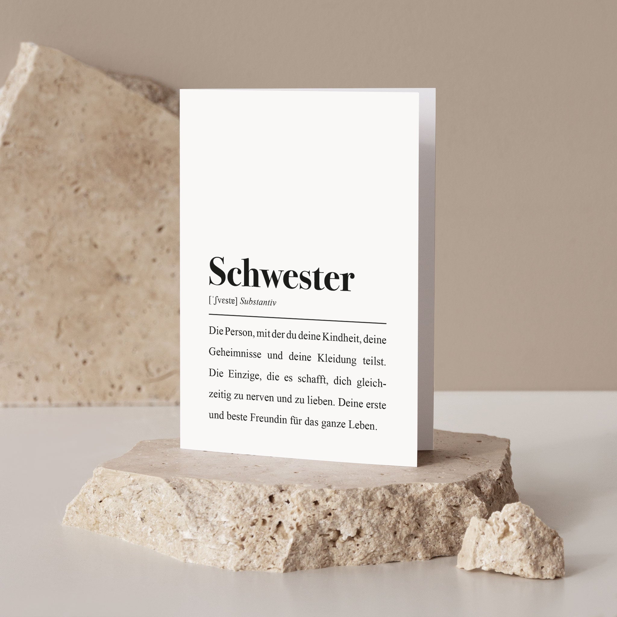Idee zur Ankündigung mit Text "Du wirst Schwester 2023"