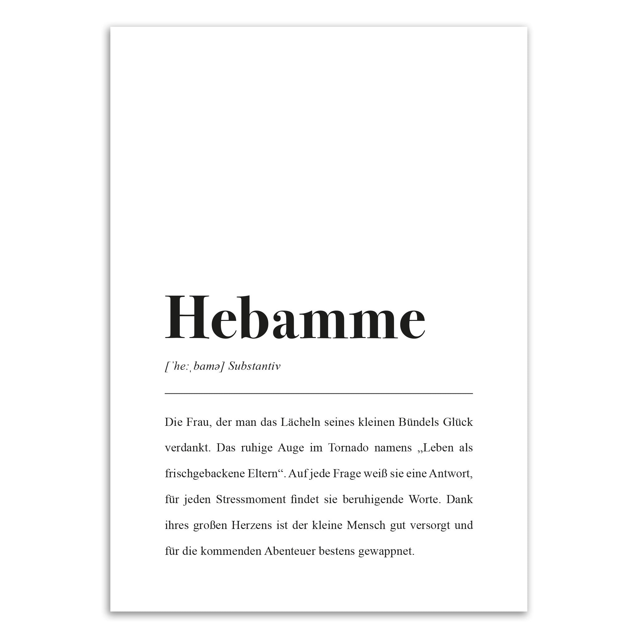 Hebamme Definition als B-Ware/2. Wahl