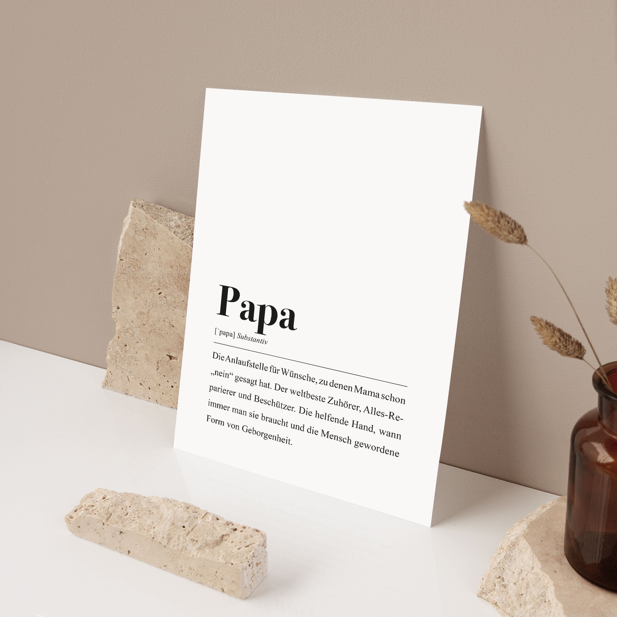 Kunstdruck für frischgebackene Väter oder zum Vatertag