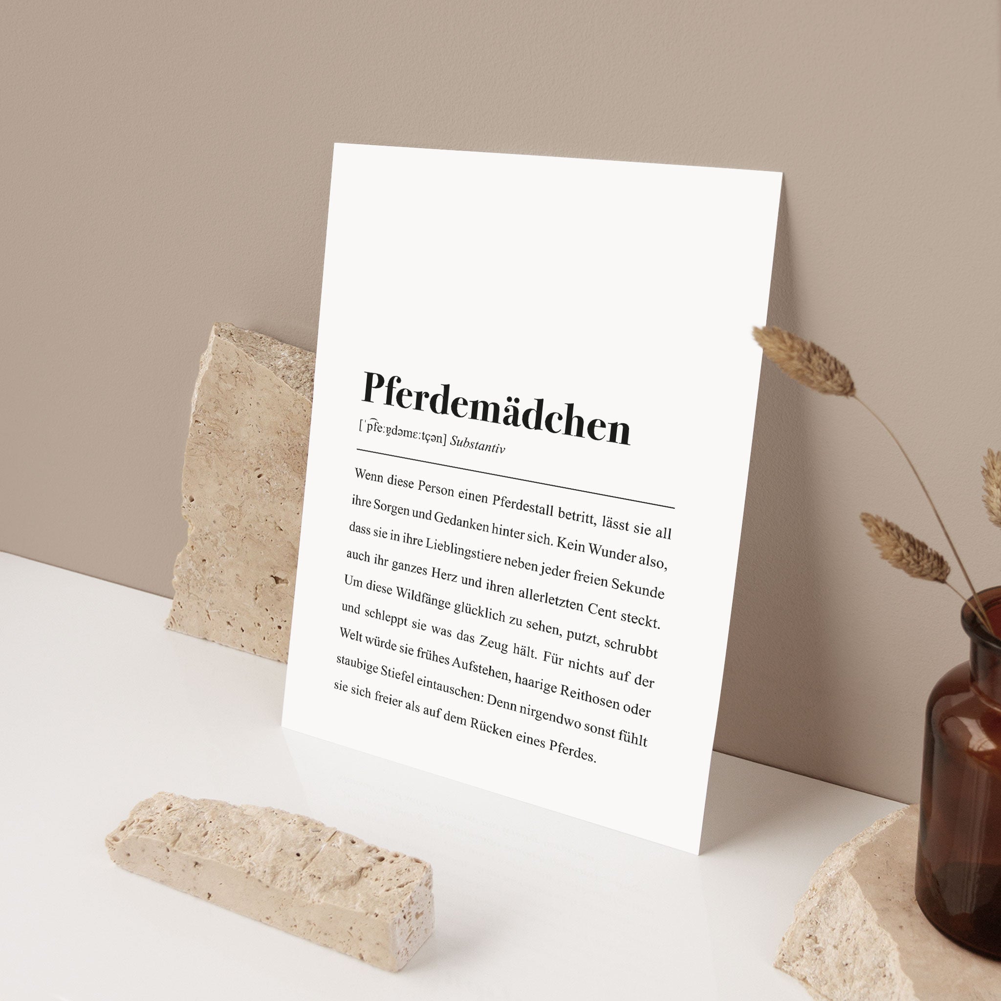 Pferdemädchen Definition: DIN A4 Poster als B-Ware/2. Wahl