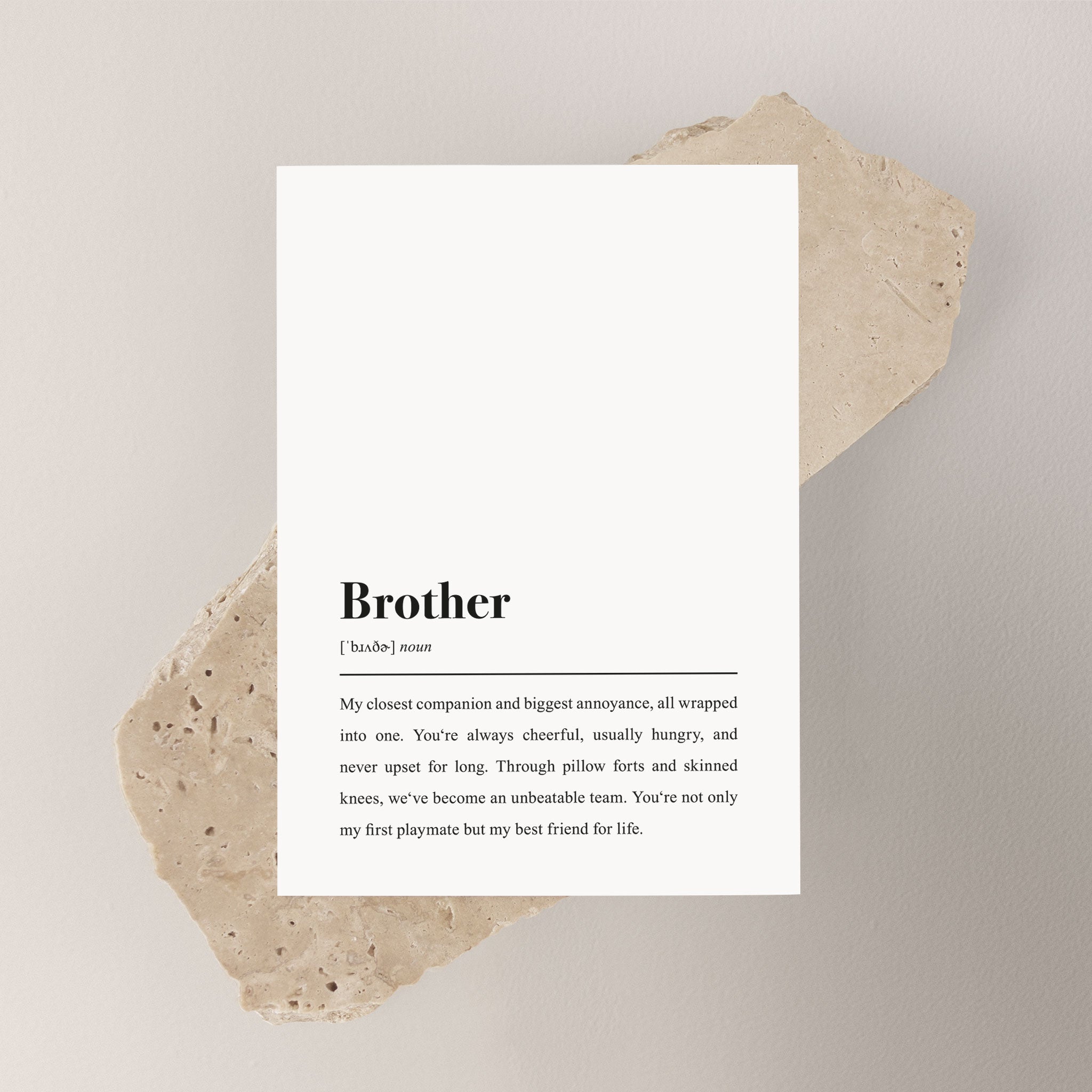 Brother Definition (Englisch): Postkarte