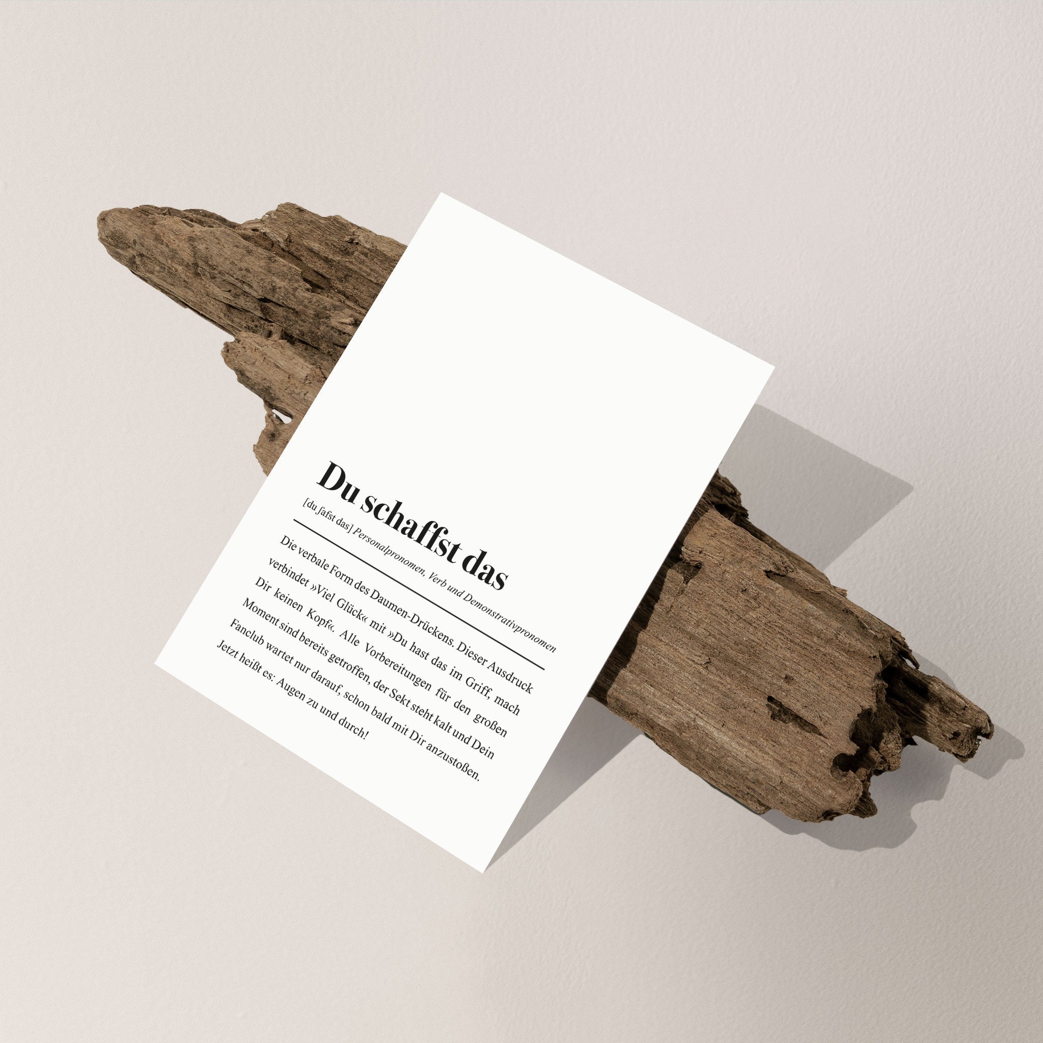 Alles wird gut Karte zum Beginn der Ausbildung und Einzug