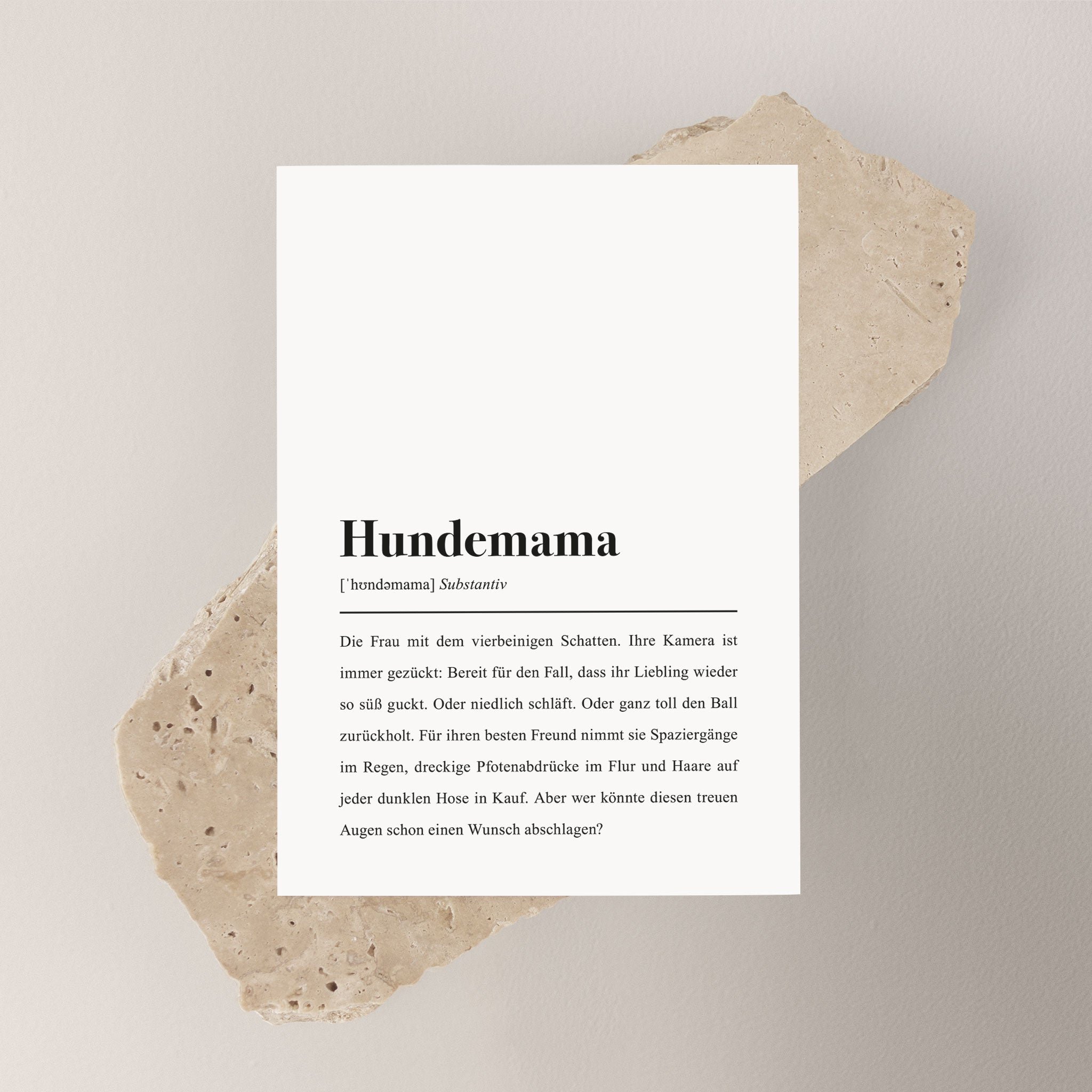 Hundemama Definition: Postkarte