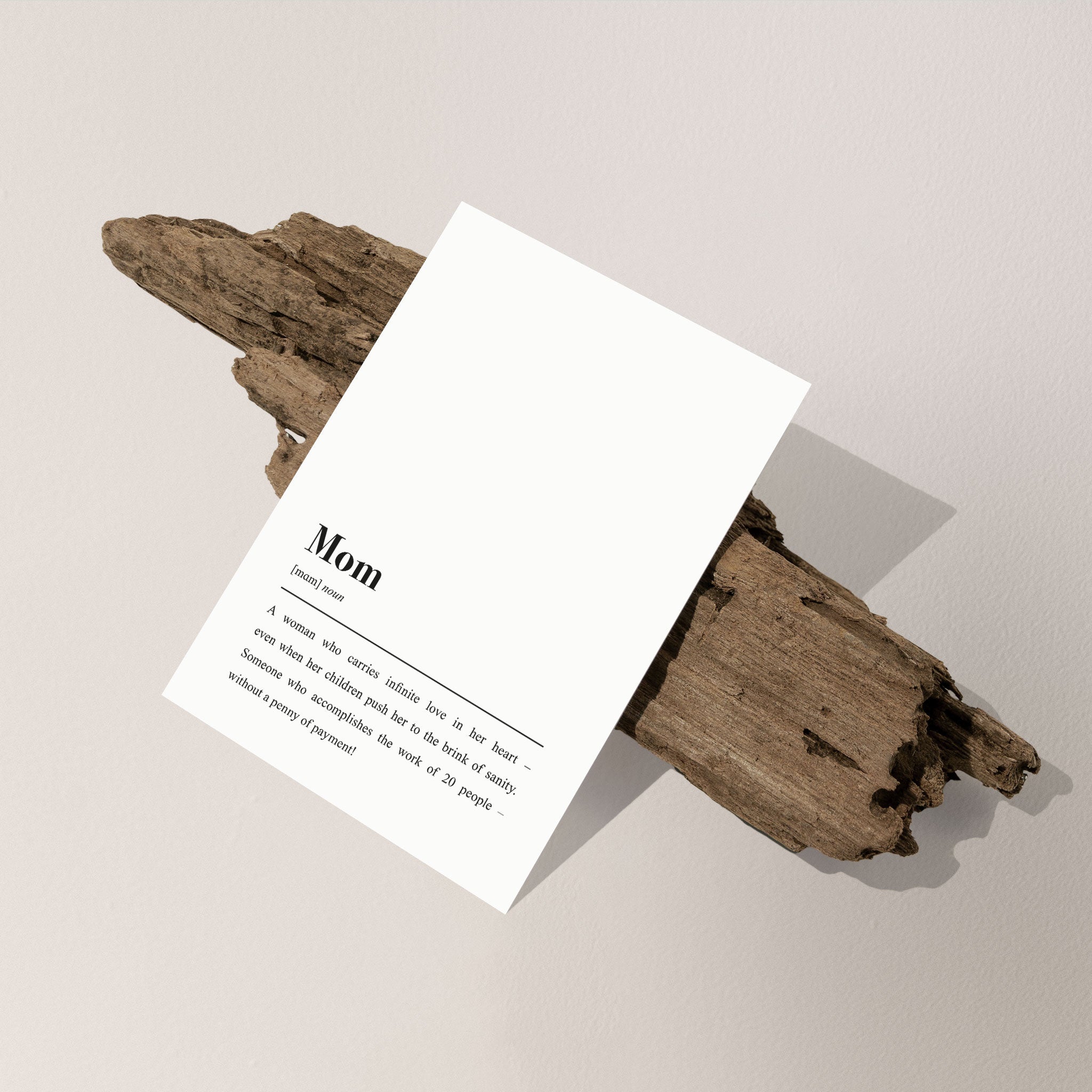 Mom Definition (Englisch): Postkarte