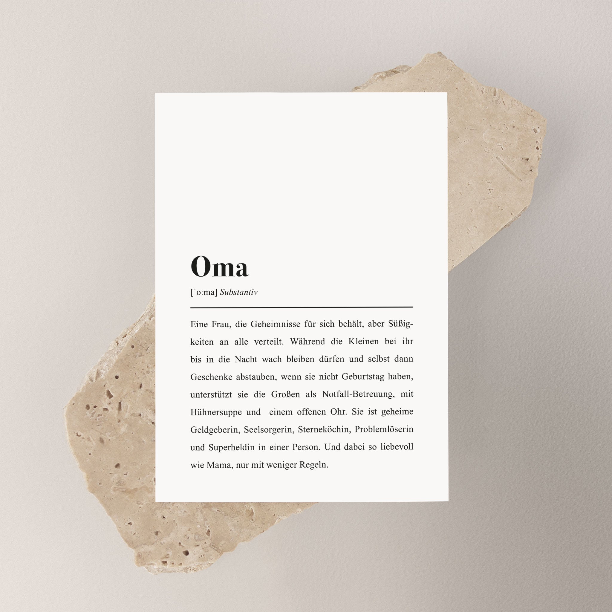 Oma Definition: Postkarte