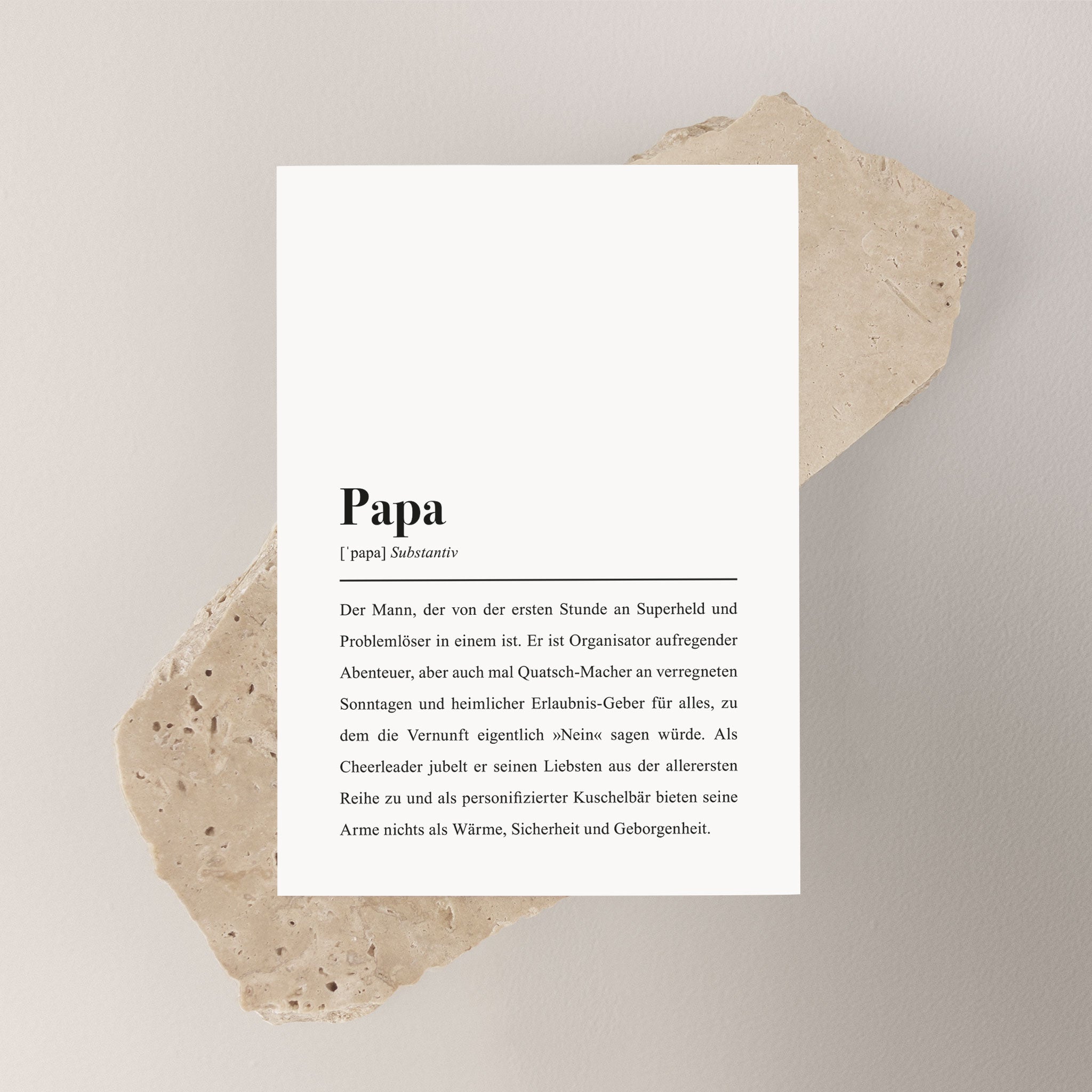 Papa Definition: Postkarte