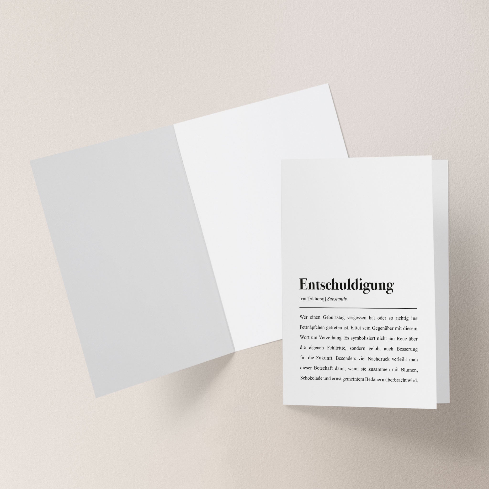 Es tut mir so leid Karte