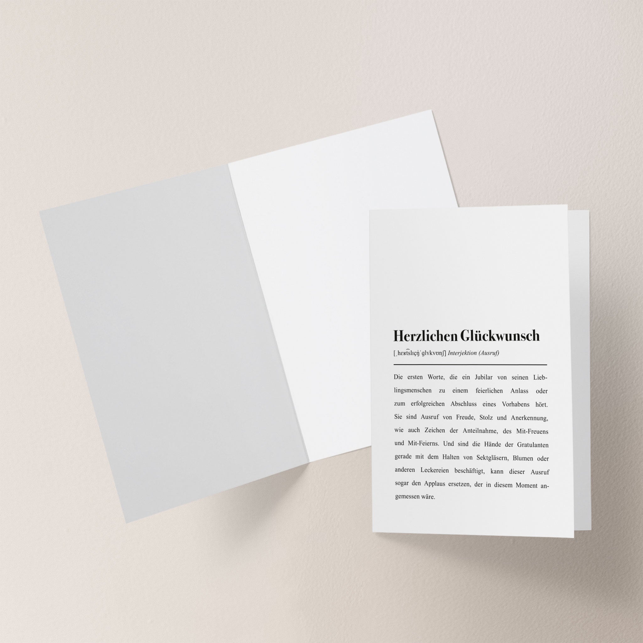 Zur Eröffnung oder Beförderung: Diese Karte passt immer!