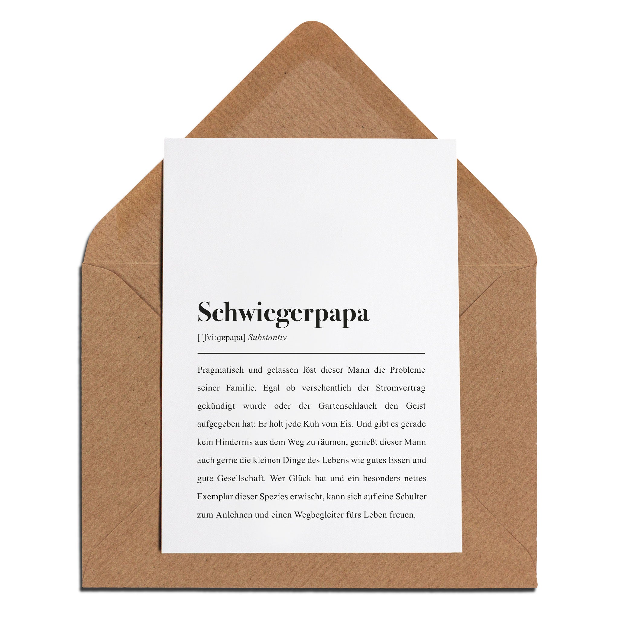 Geburtstagskarte für Schwiegerpapas oder Schwiegereltern