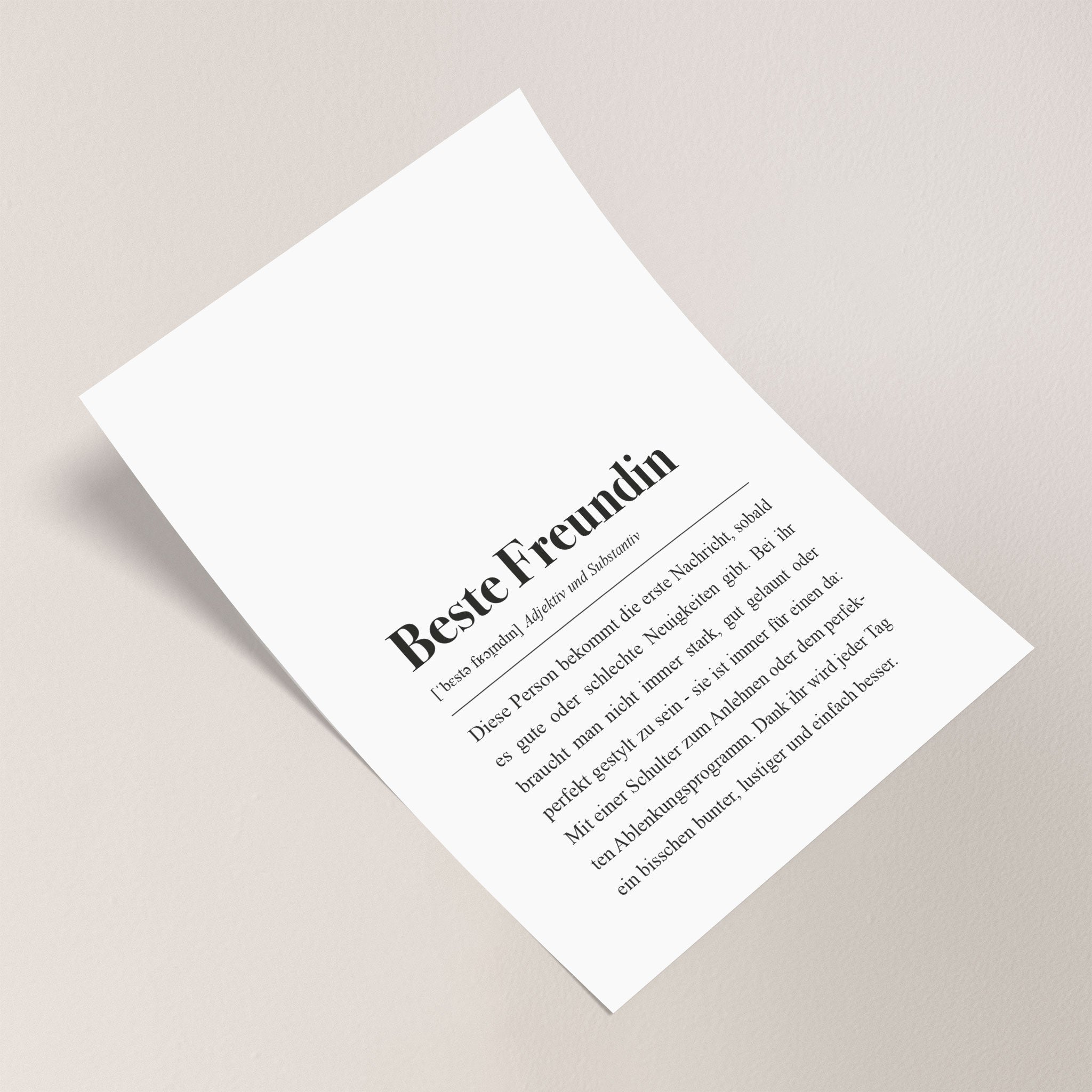 Plakat mit Synonym Text für friends