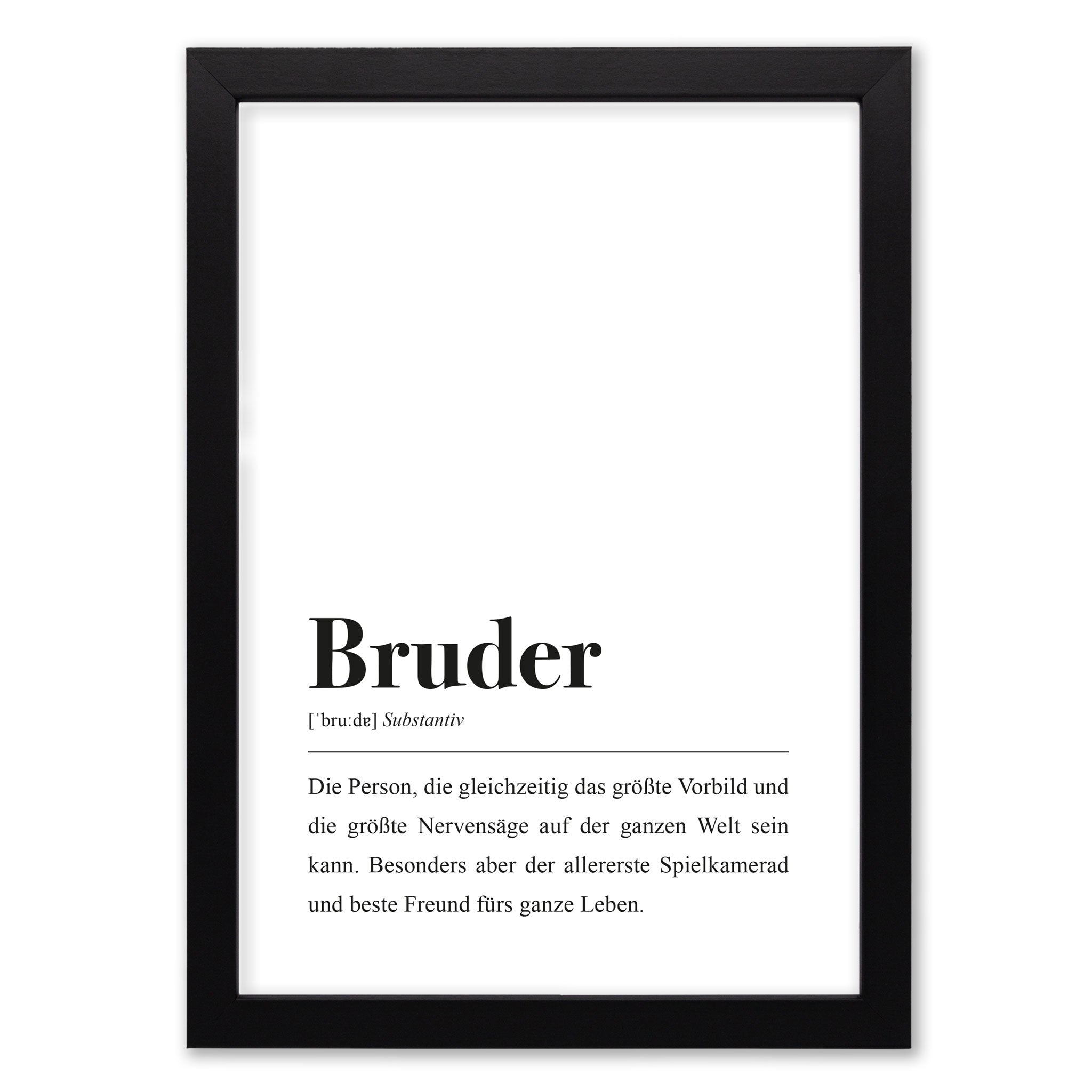 Bruder Definition: DIN A4 Poster