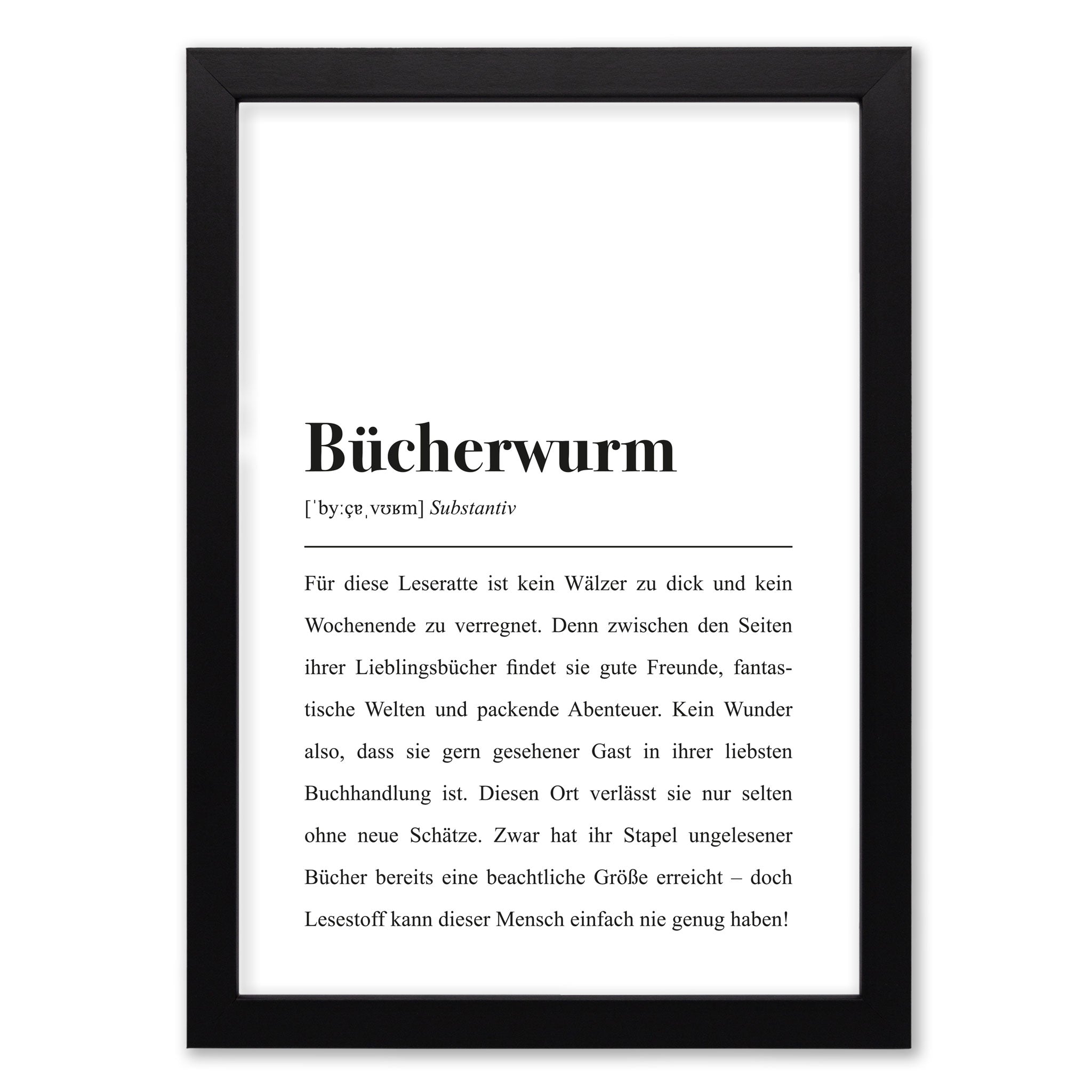 Worterklärung im Duden Stil: Bücherwurm