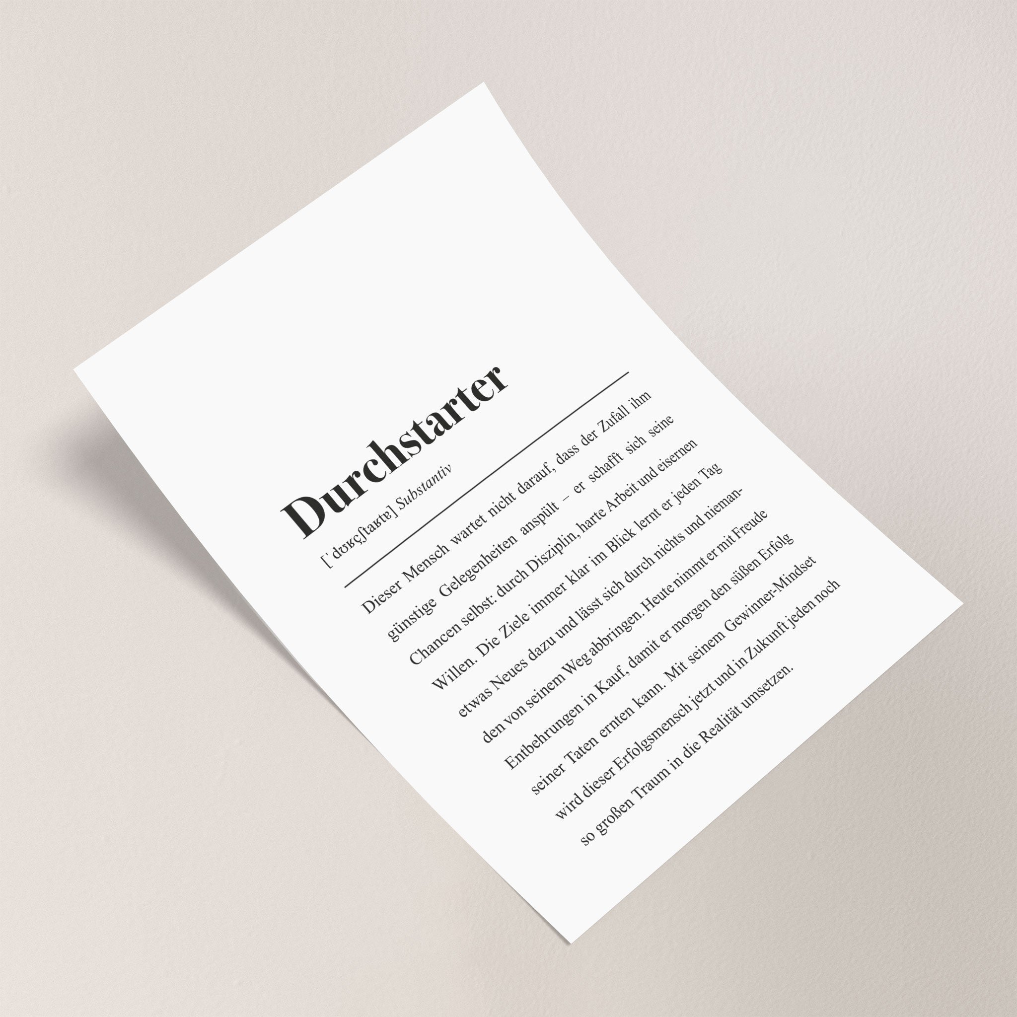 Fitness und Sport Zitat für Männer als Poster