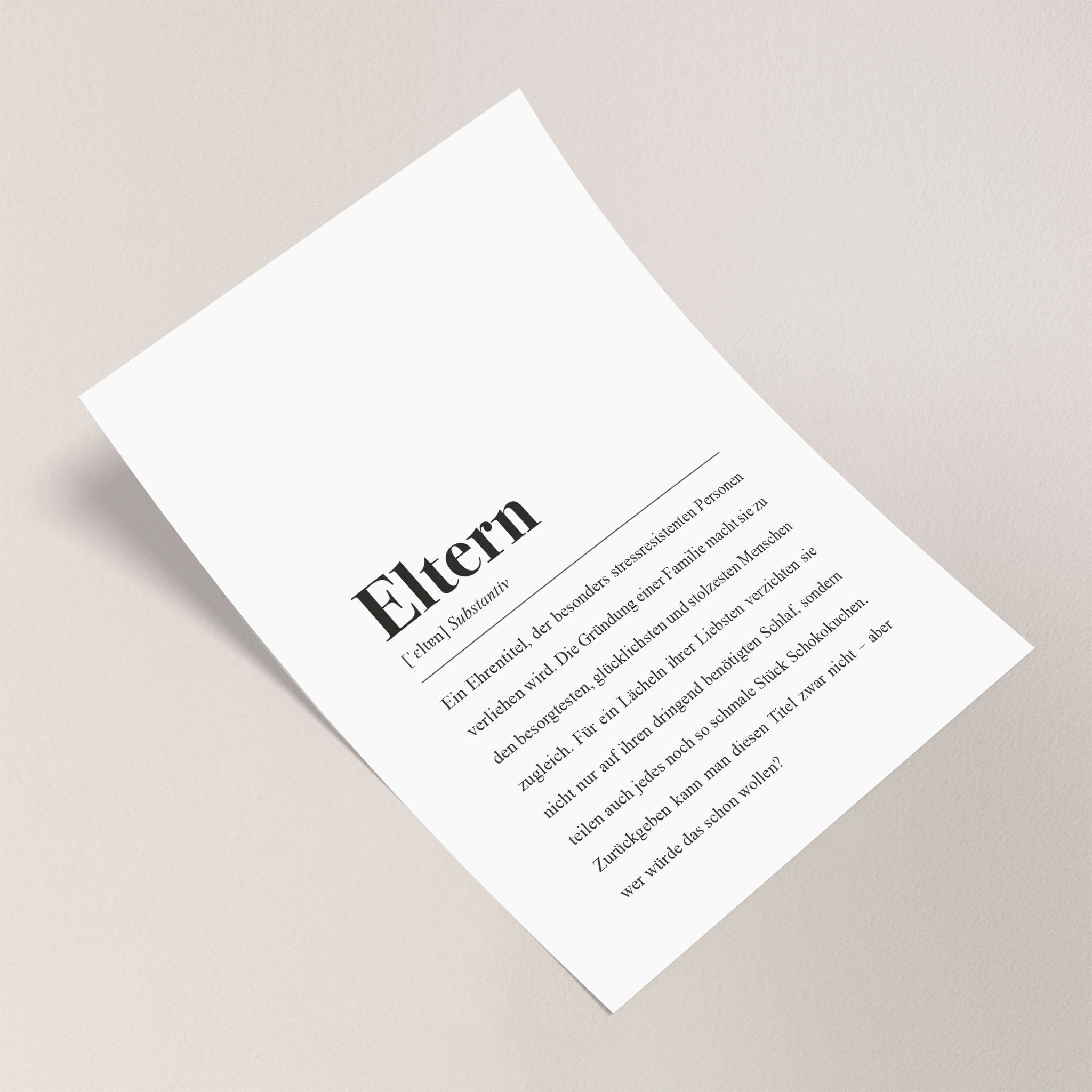 Lustiges Geschenk zum Hochzeitstag für Eltern