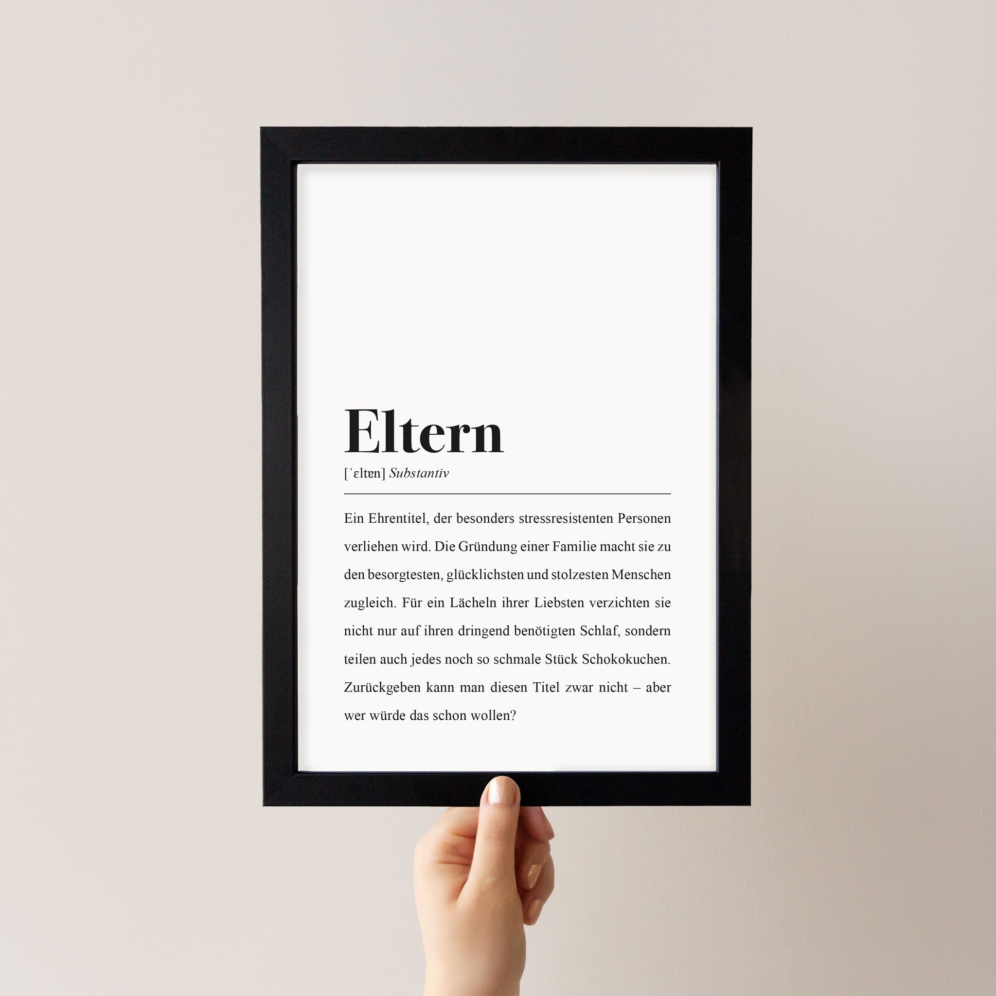 Eltern Definition: DIN A4 Poster