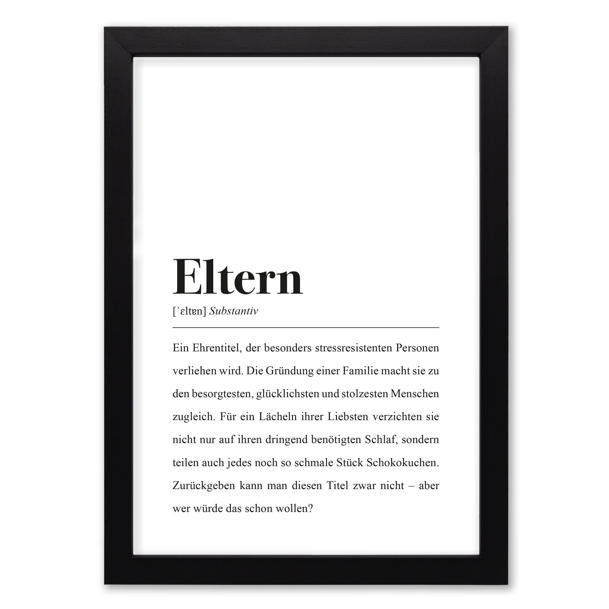 Eltern Definition: DIN A4 Poster