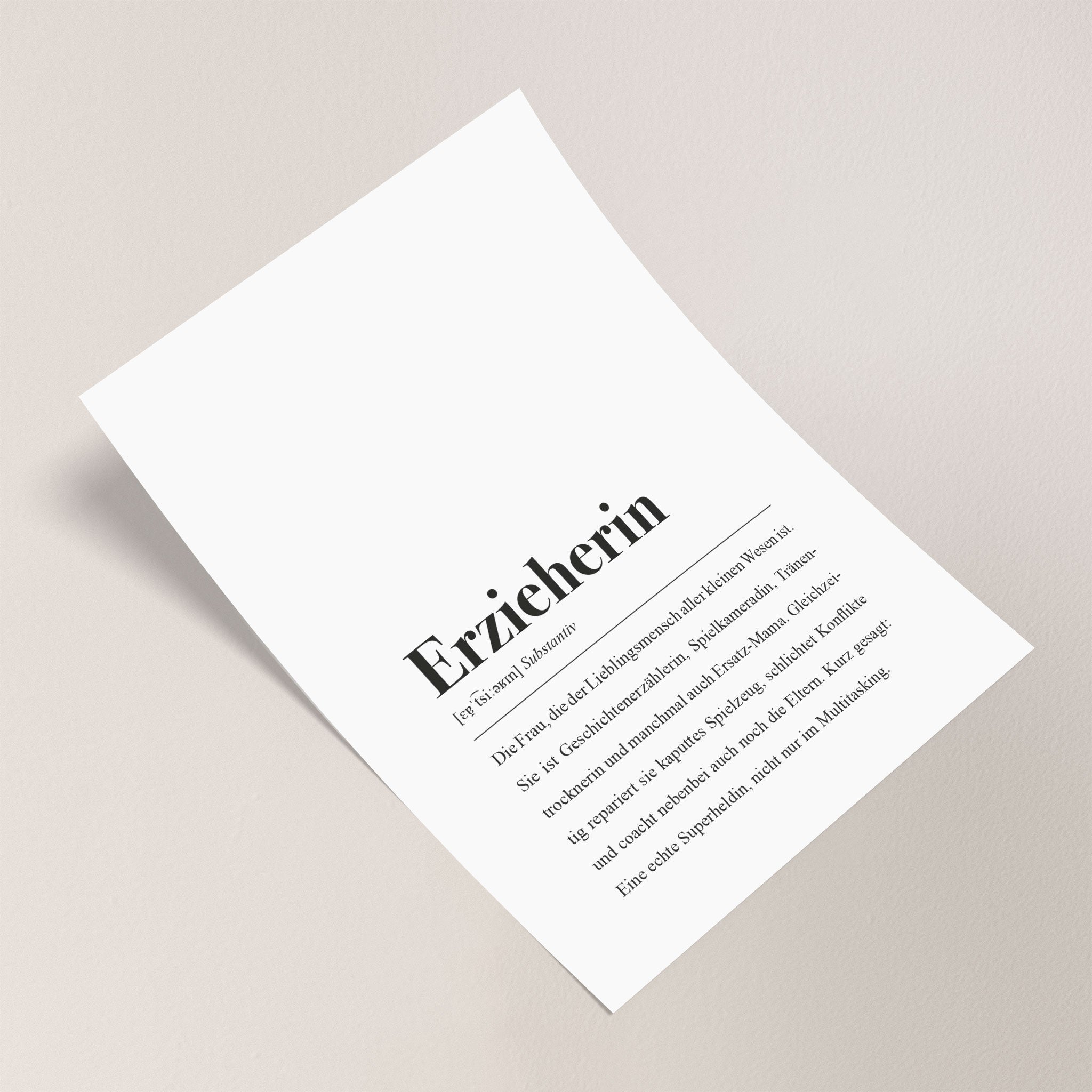 Abschiedsgeschenk für den Ruhestand für Erzieherin