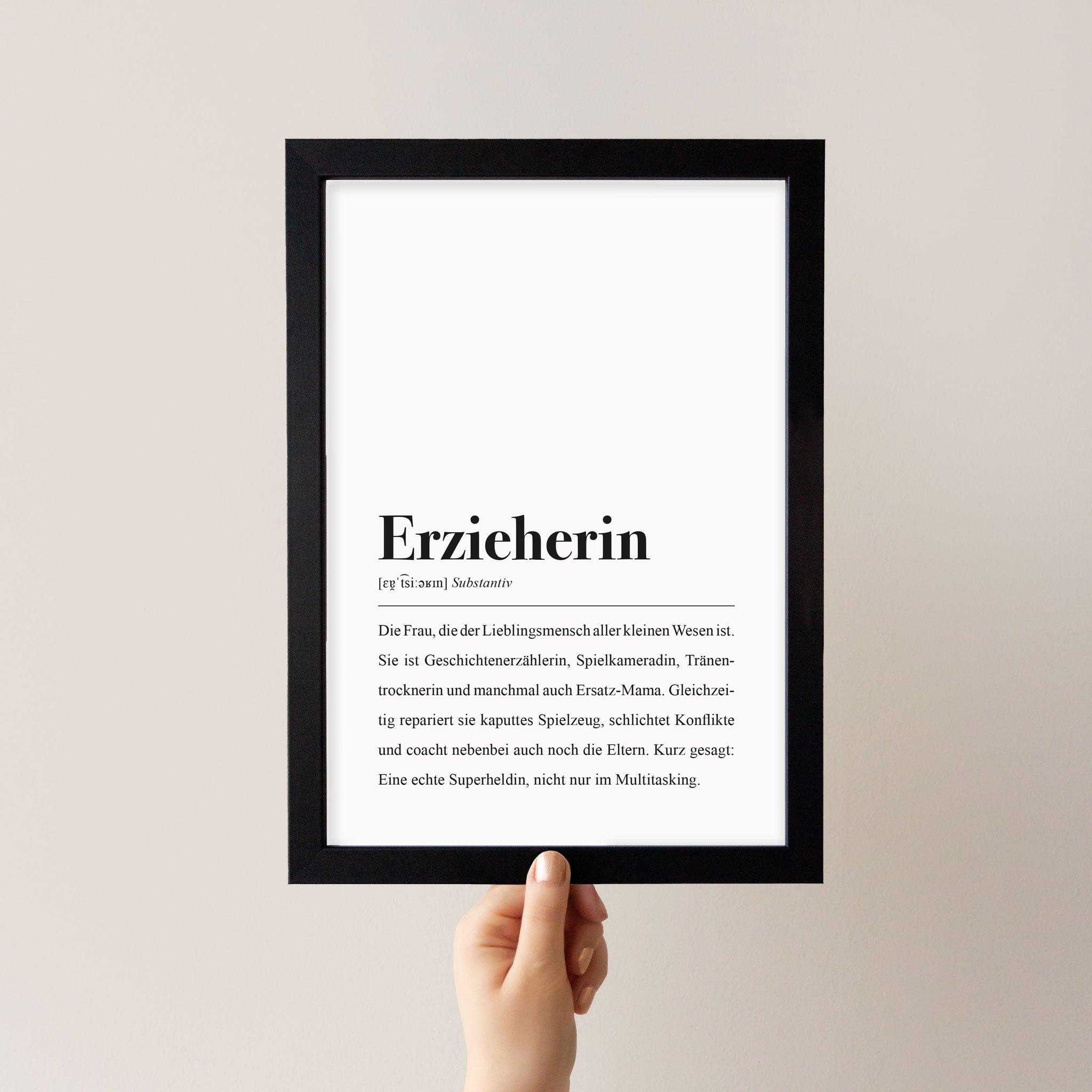 Plakat für die beste Erzieherin der Welt