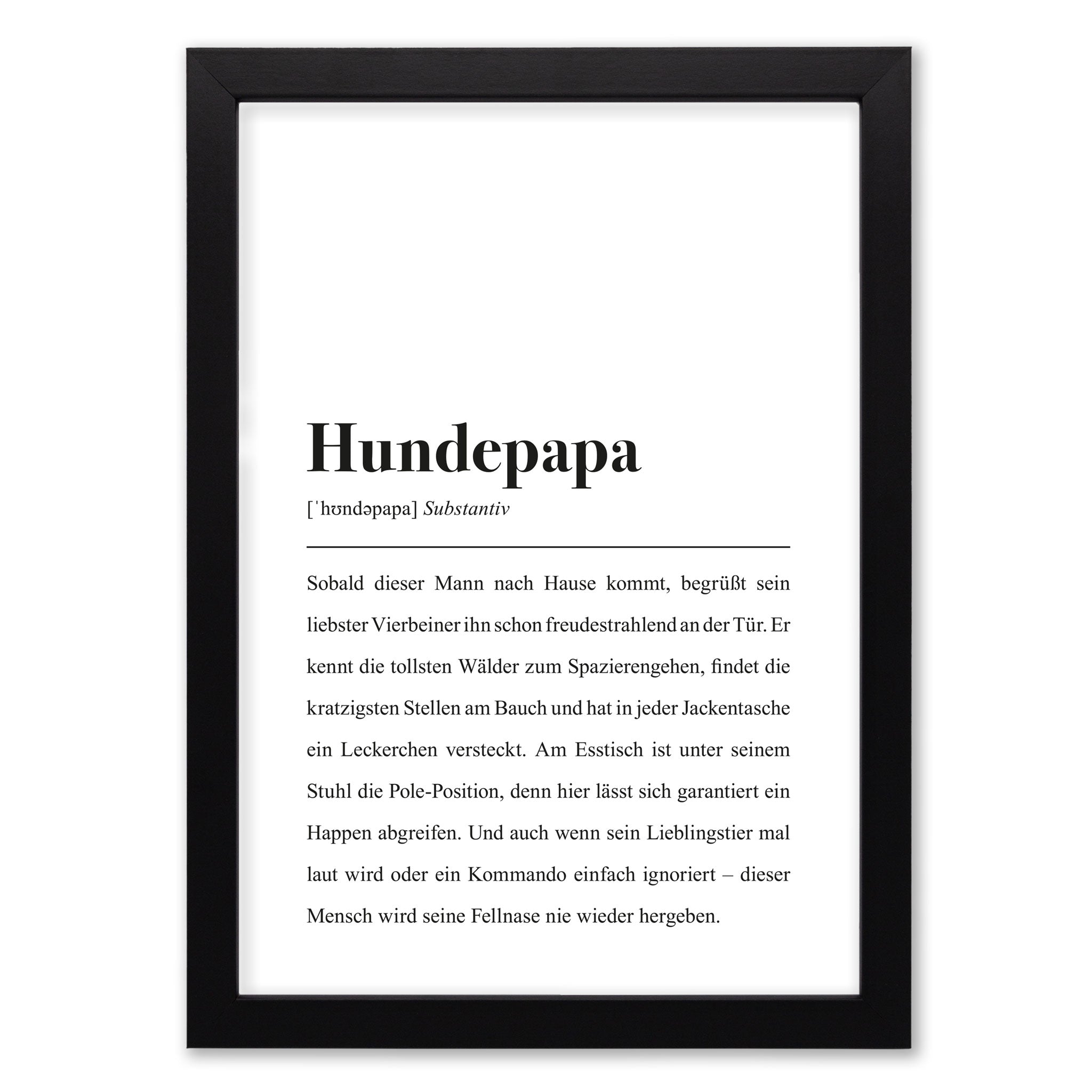 Hundepapa Definition Poster von aemmi