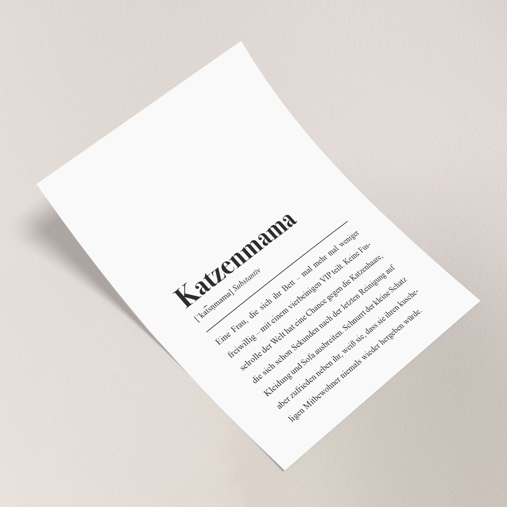 Geburtstagsgeschenk für cat mom: Bild mit lustigem Zitat