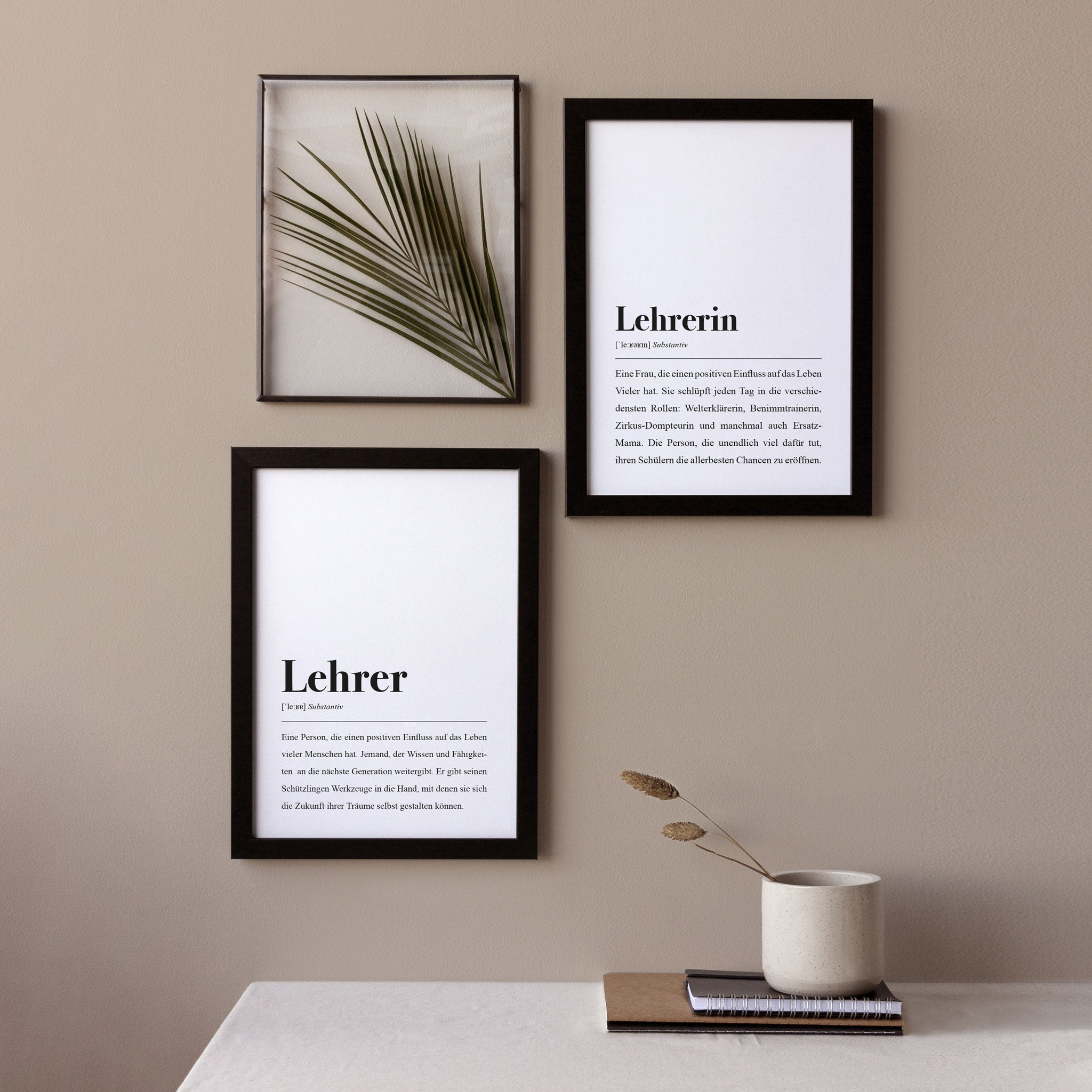 Lehrer & Lehrerin Definitions-Plakat von aemmi