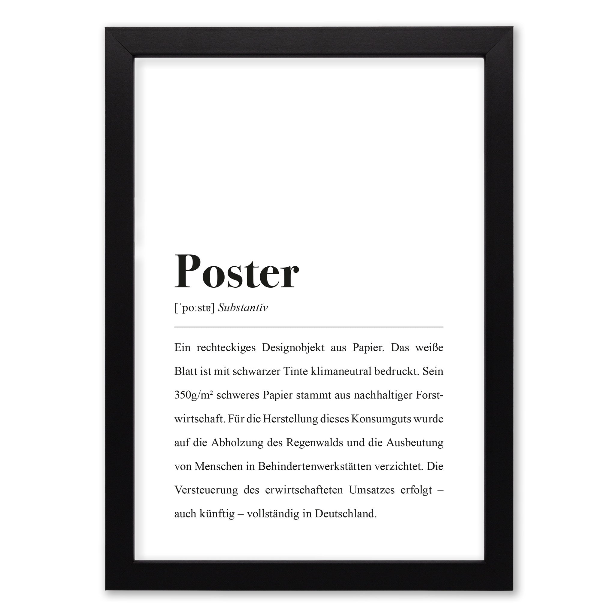 Poster Definition: DIN A4 Poster