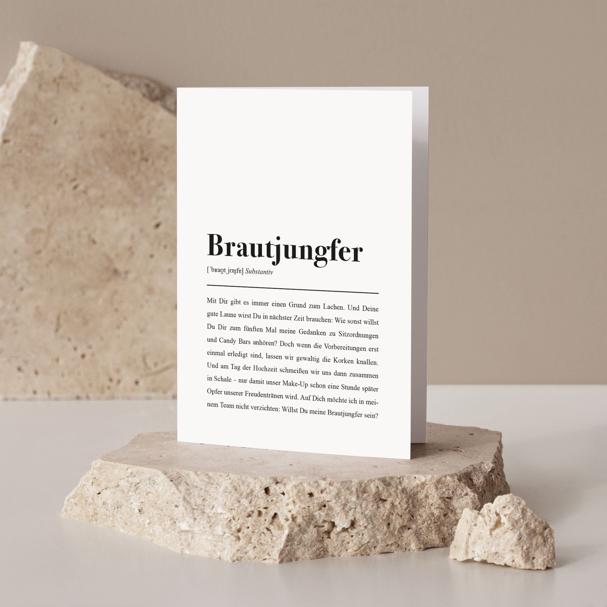 Dankeschön an die beste Brautjungfer der Welt!