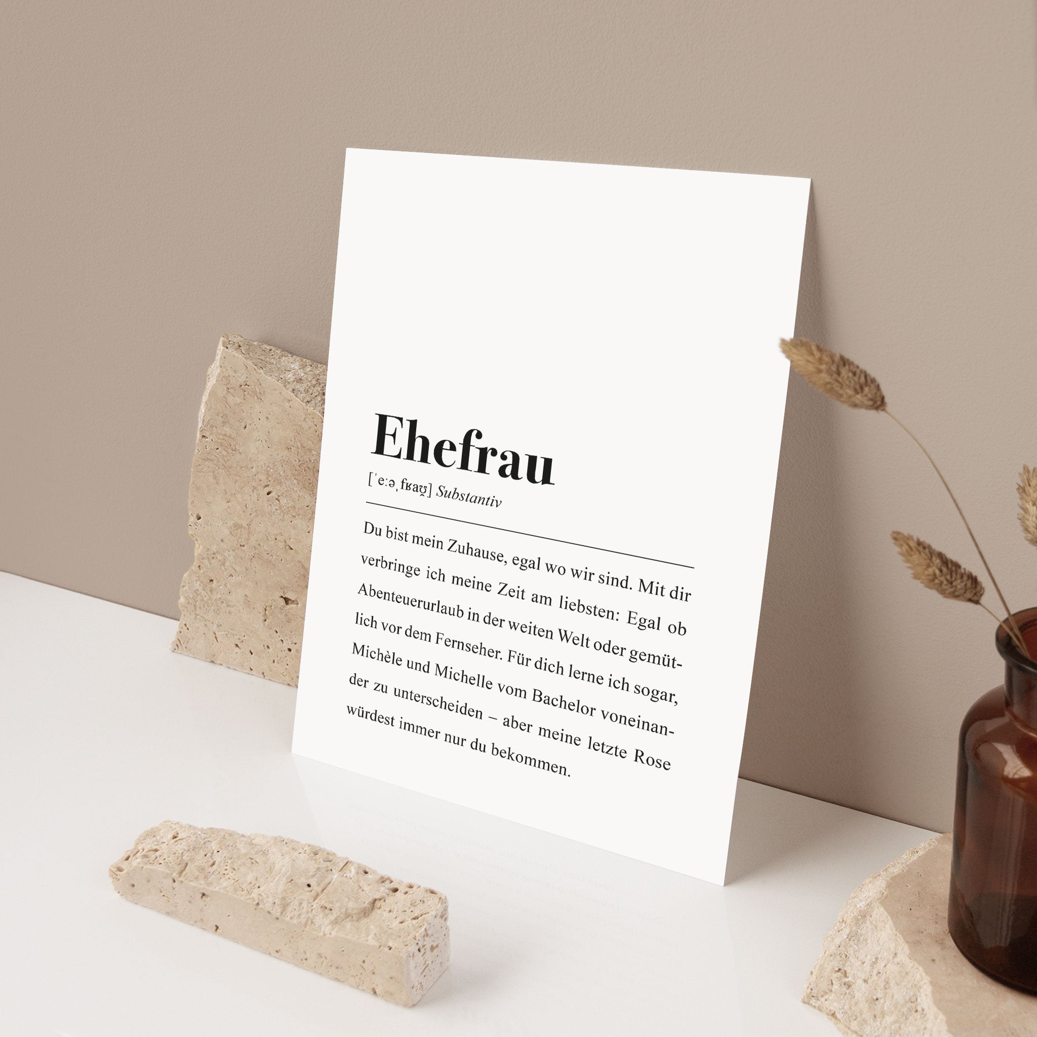 Ehefrau Definition: DIN A4 Poster – aemmi