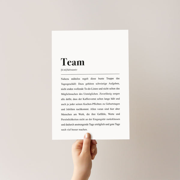 Team Definition: DIN A4 Poster