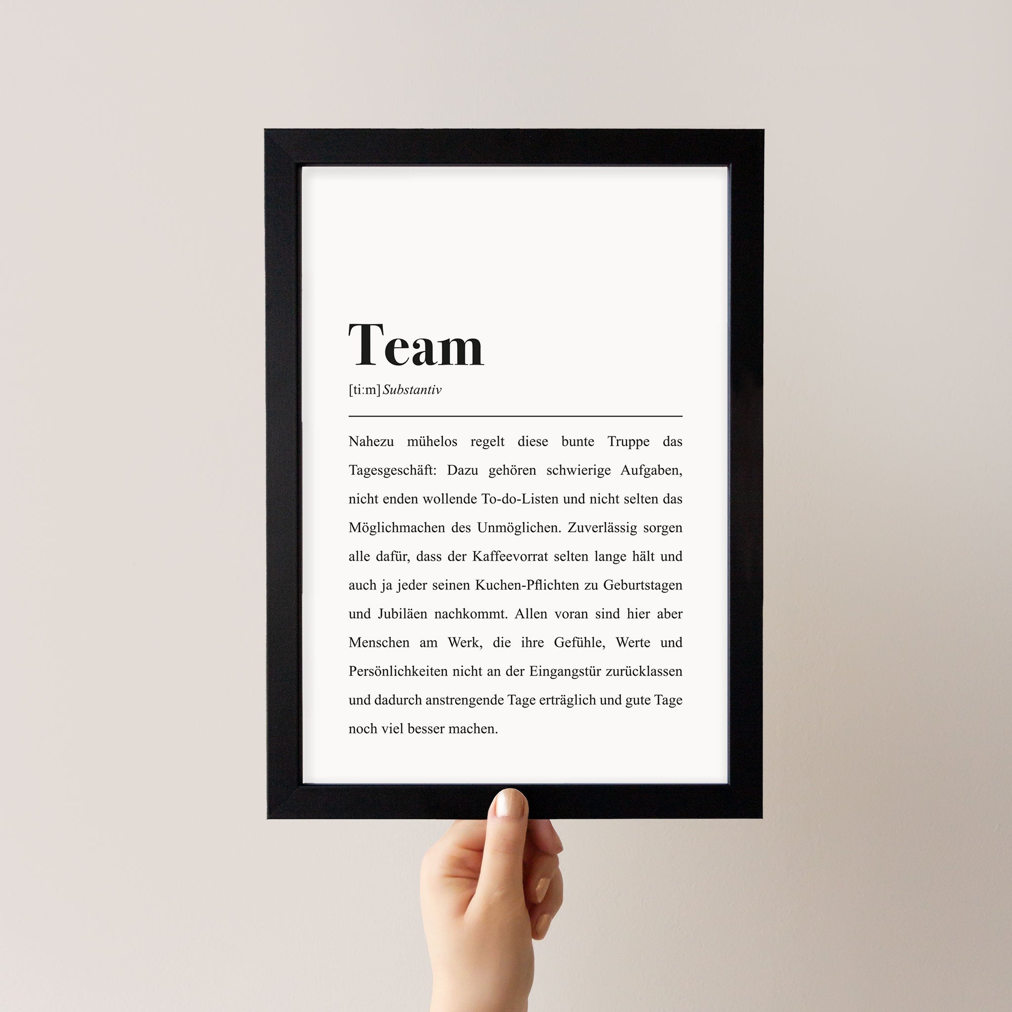 Team Definition: DIN A4 Poster