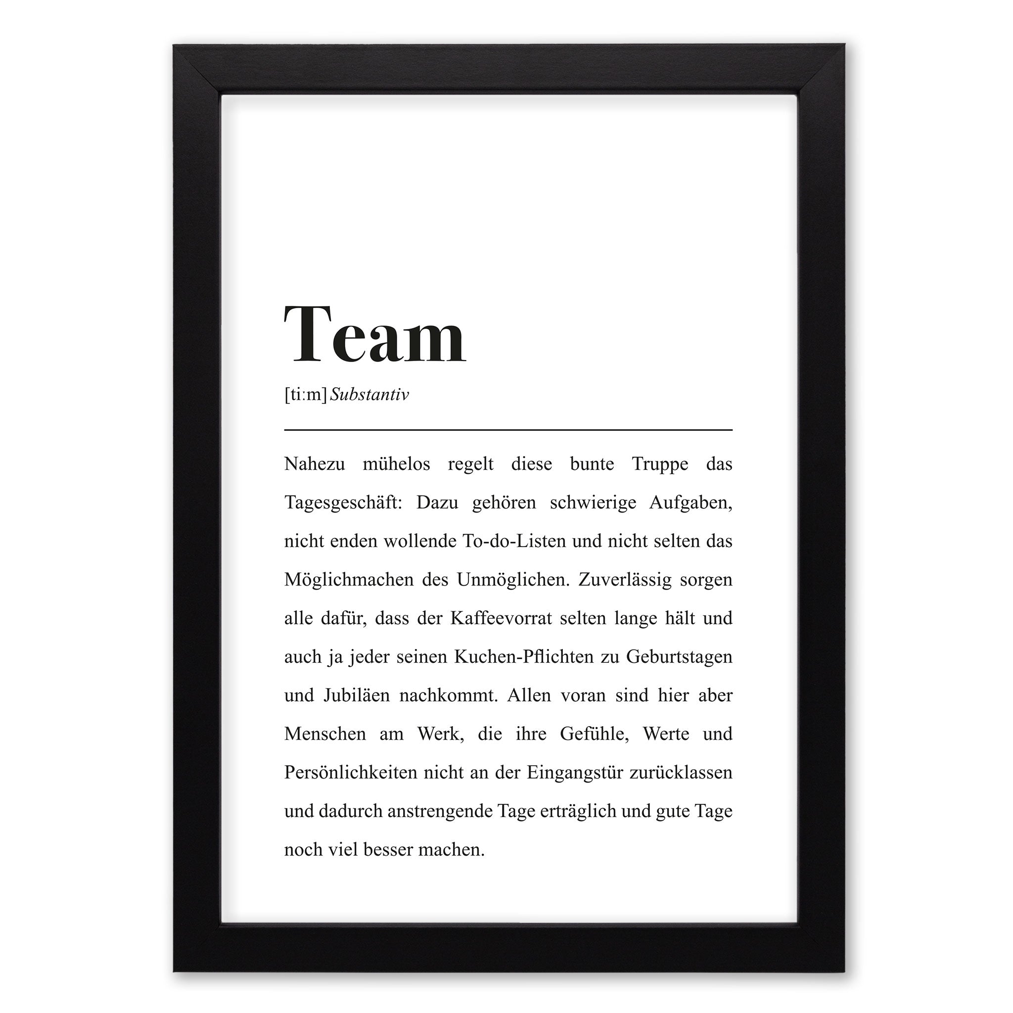 Team Definition: DIN A4 Poster