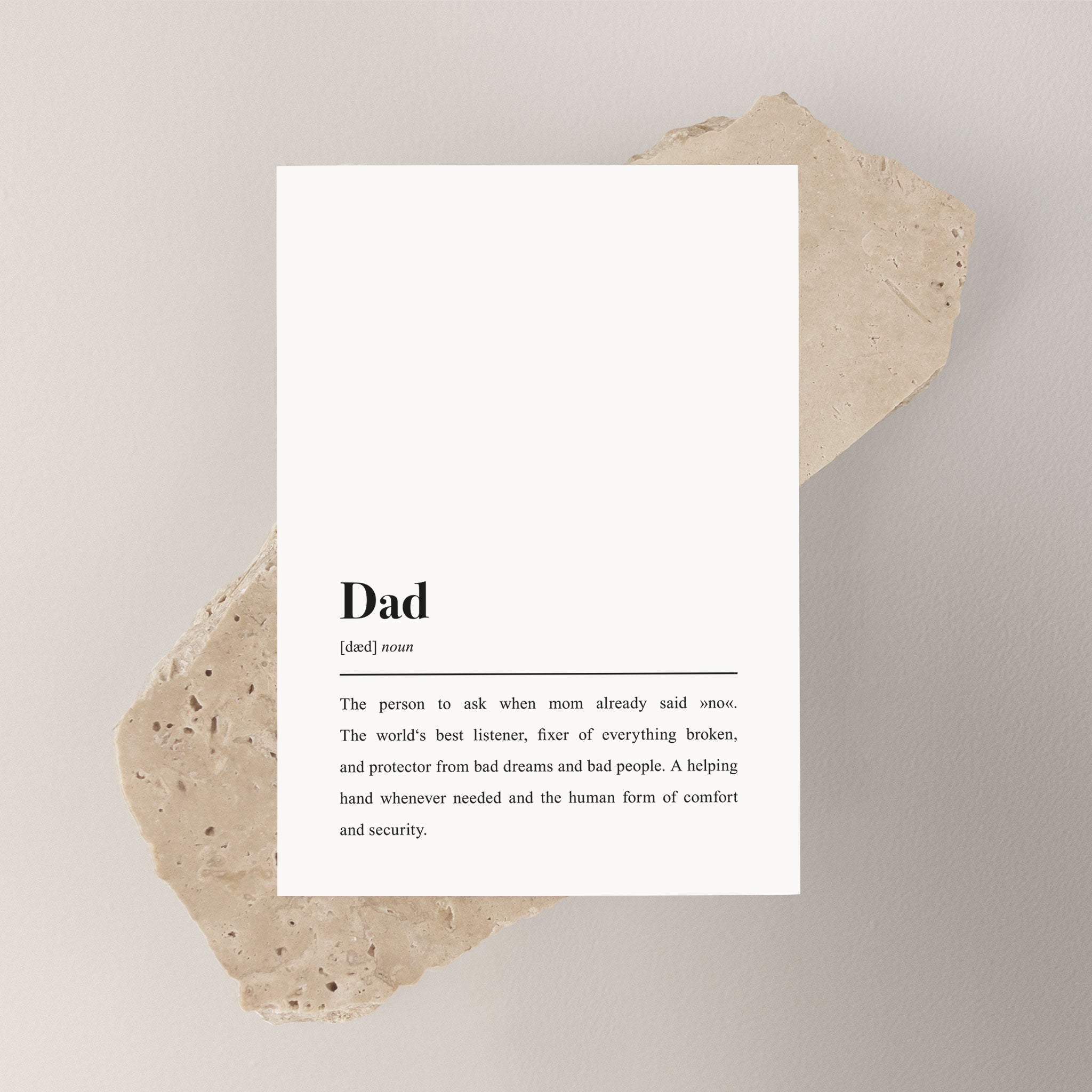 Dad Definition (Englisch): Postkarte