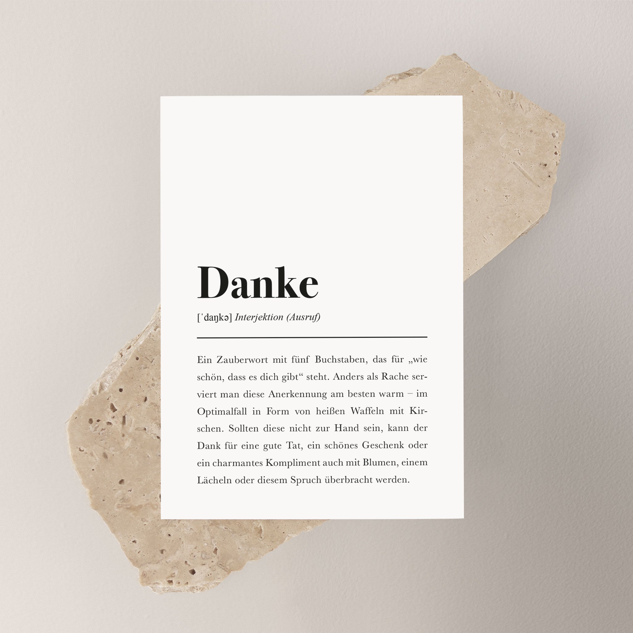 Dankeschön Geschenkidee: Karte mit Text