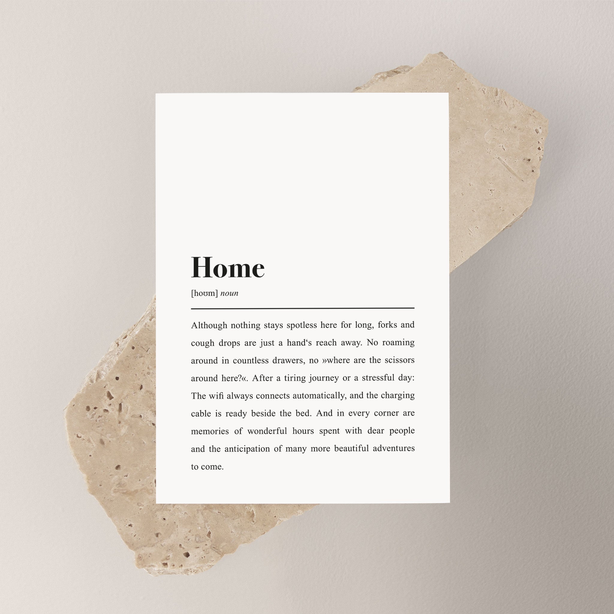 Home Definition (Englisch): Postkarte