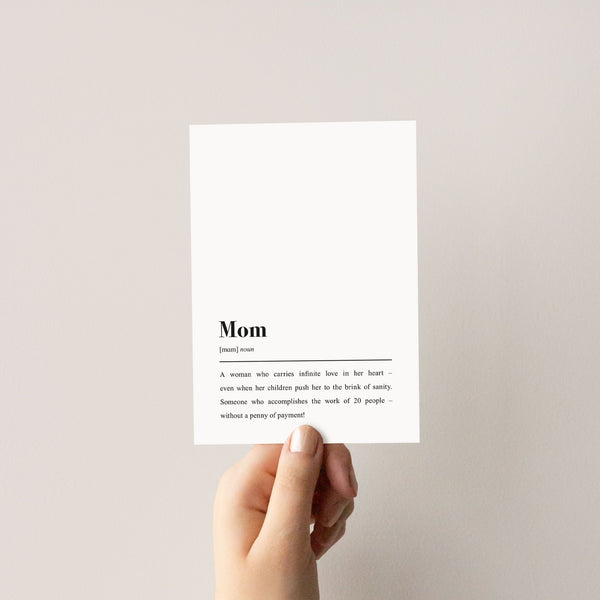 Mom Definition: Postkarte