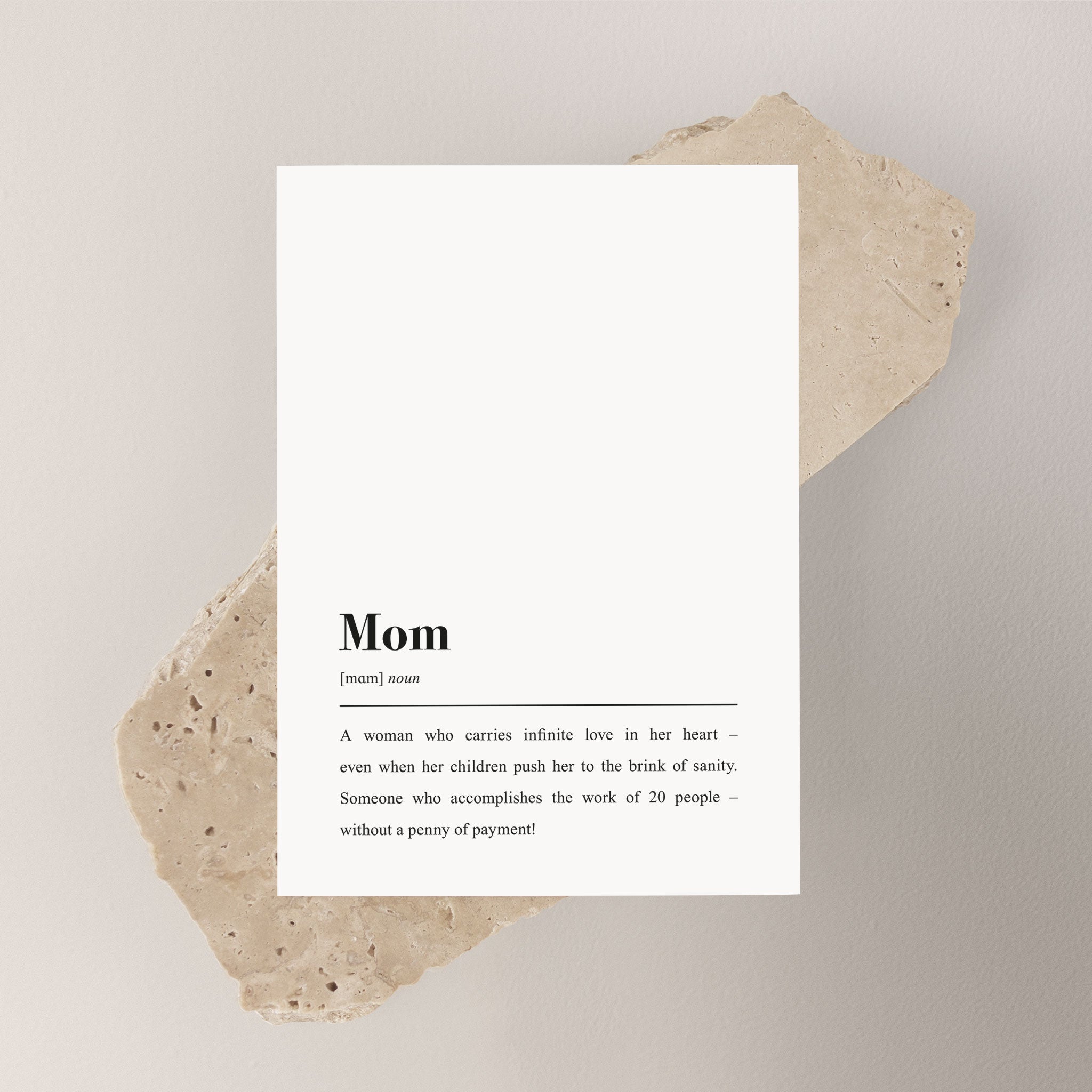 Mom Definition (Englisch): Postkarte