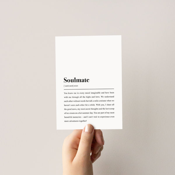 Soulmate Definition: Postkarte
