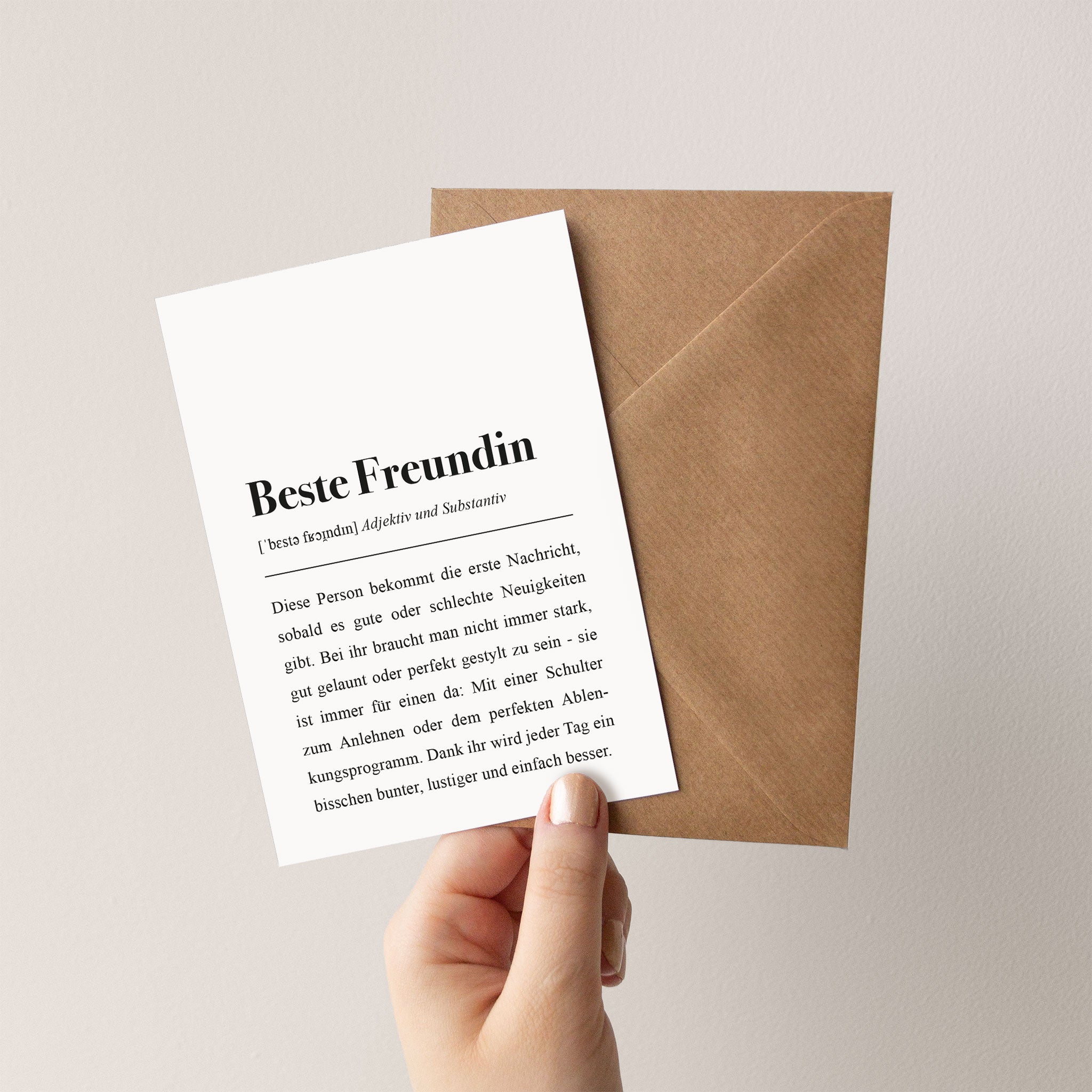 Geschenk für best friends zum Geburtstag: Karte mit BFF Zitat!