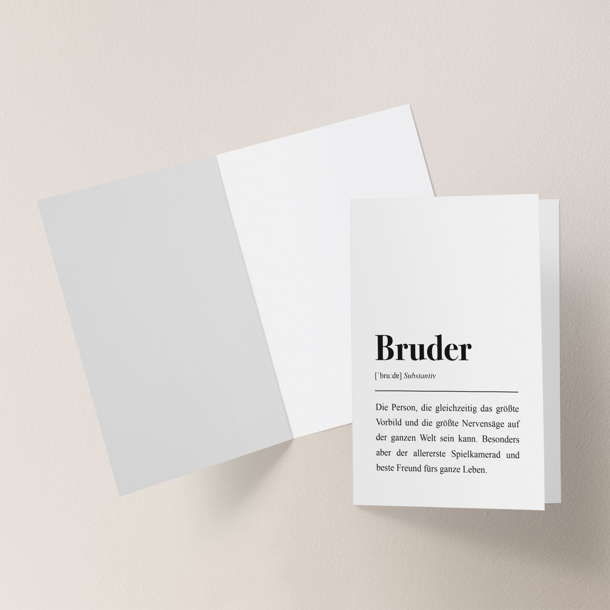 Schlichte Karte zum runden Geburtstag für Bruder