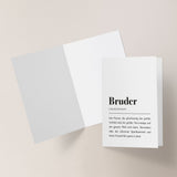 Schlichte Karte zum runden Geburtstag für Bruder