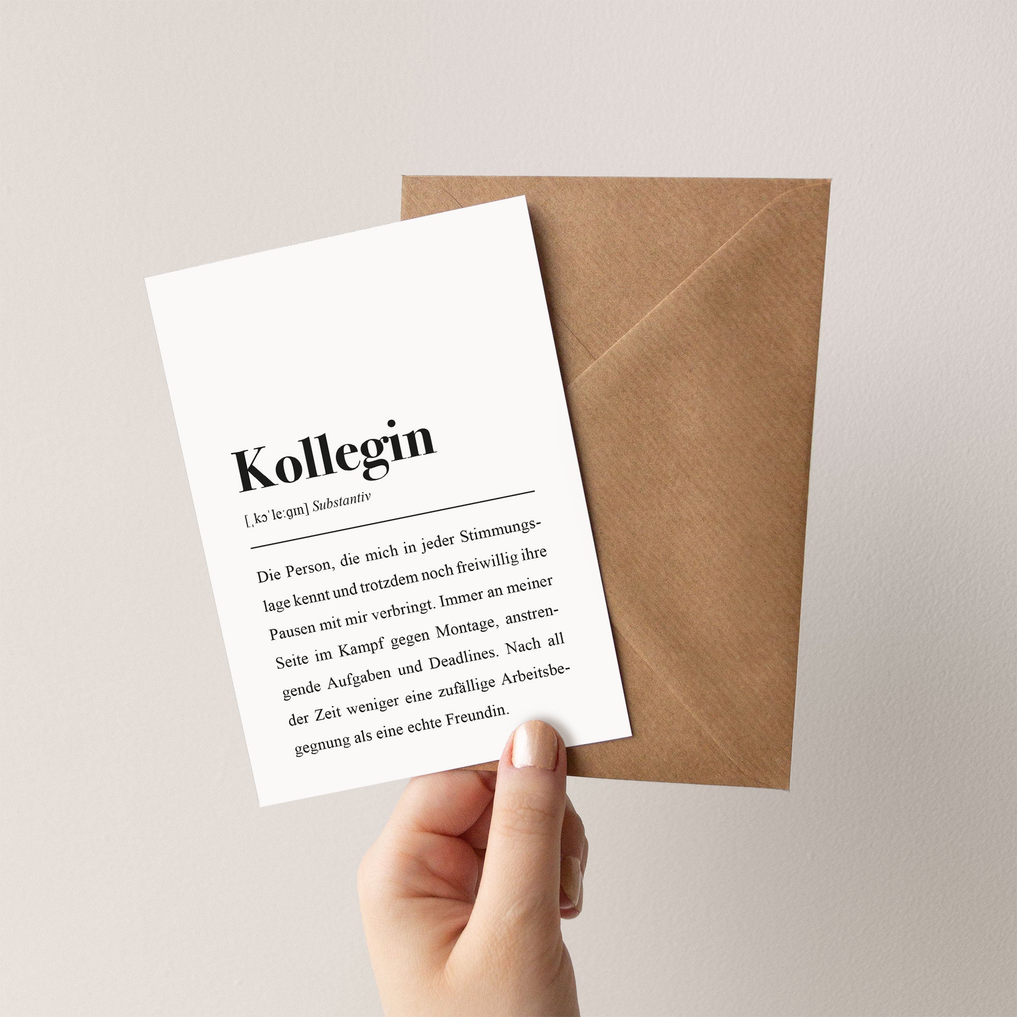 Abschiedskarte für die Arbeitskollegin: Dankeschön-Karte