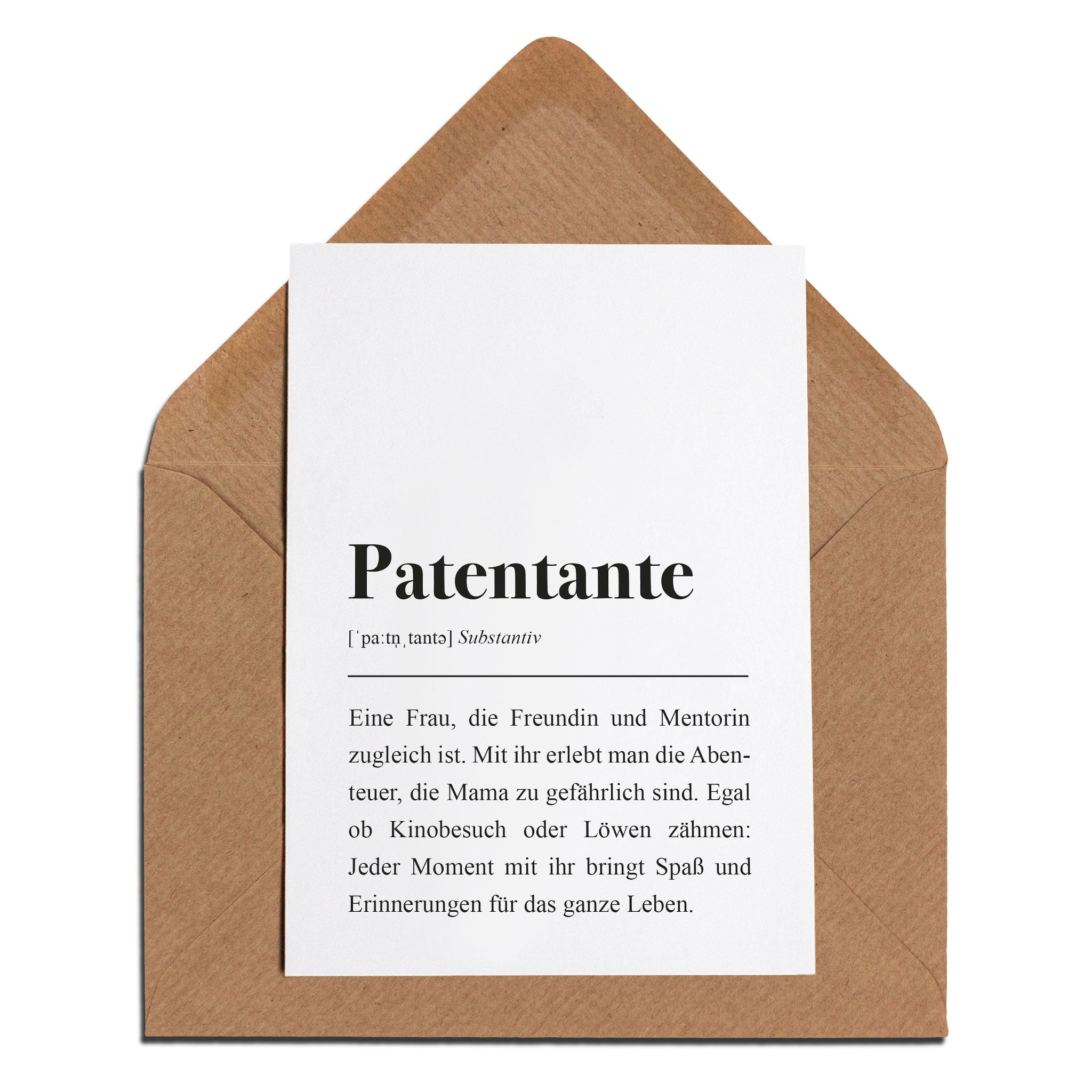 Ein Taufgeschenk und Antrag in einem: Möchtest du meine Patin sein?
