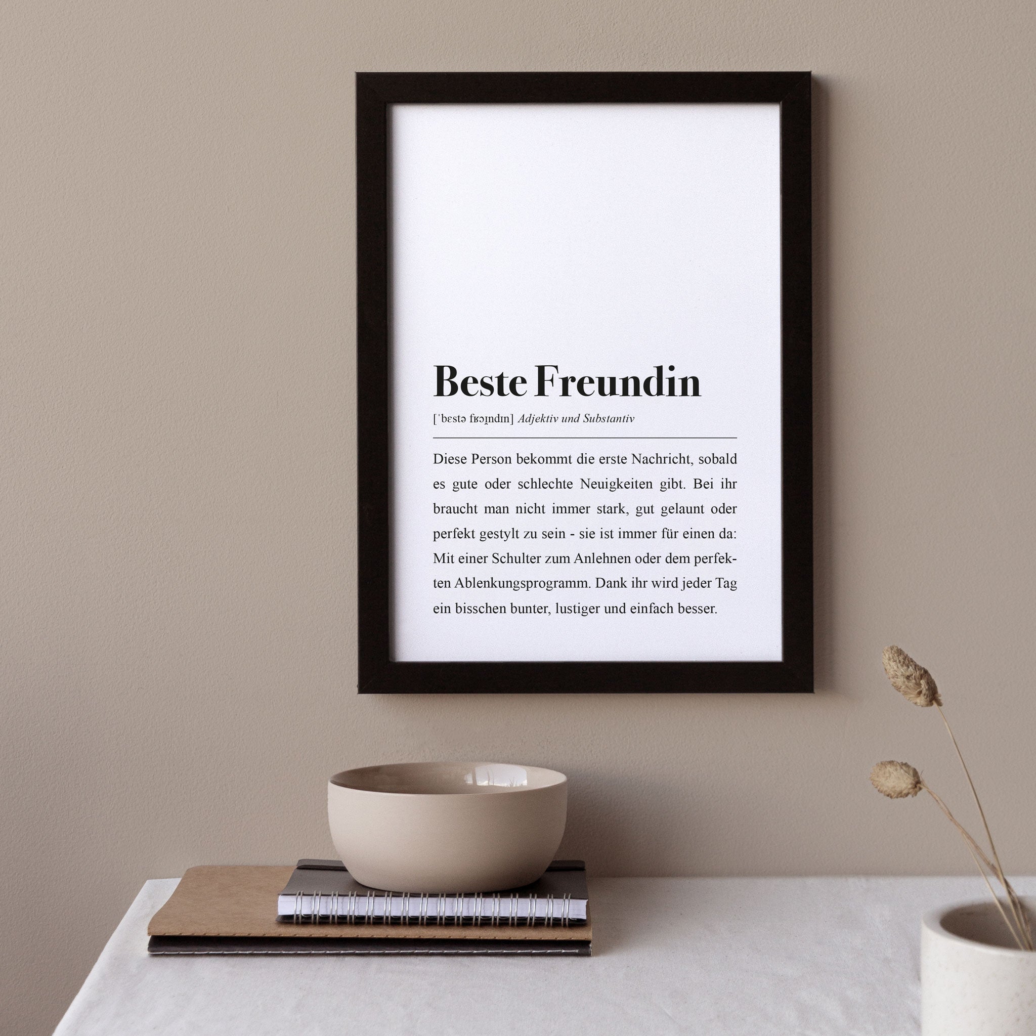 Beste Freundin Definition Plakat von aemmi