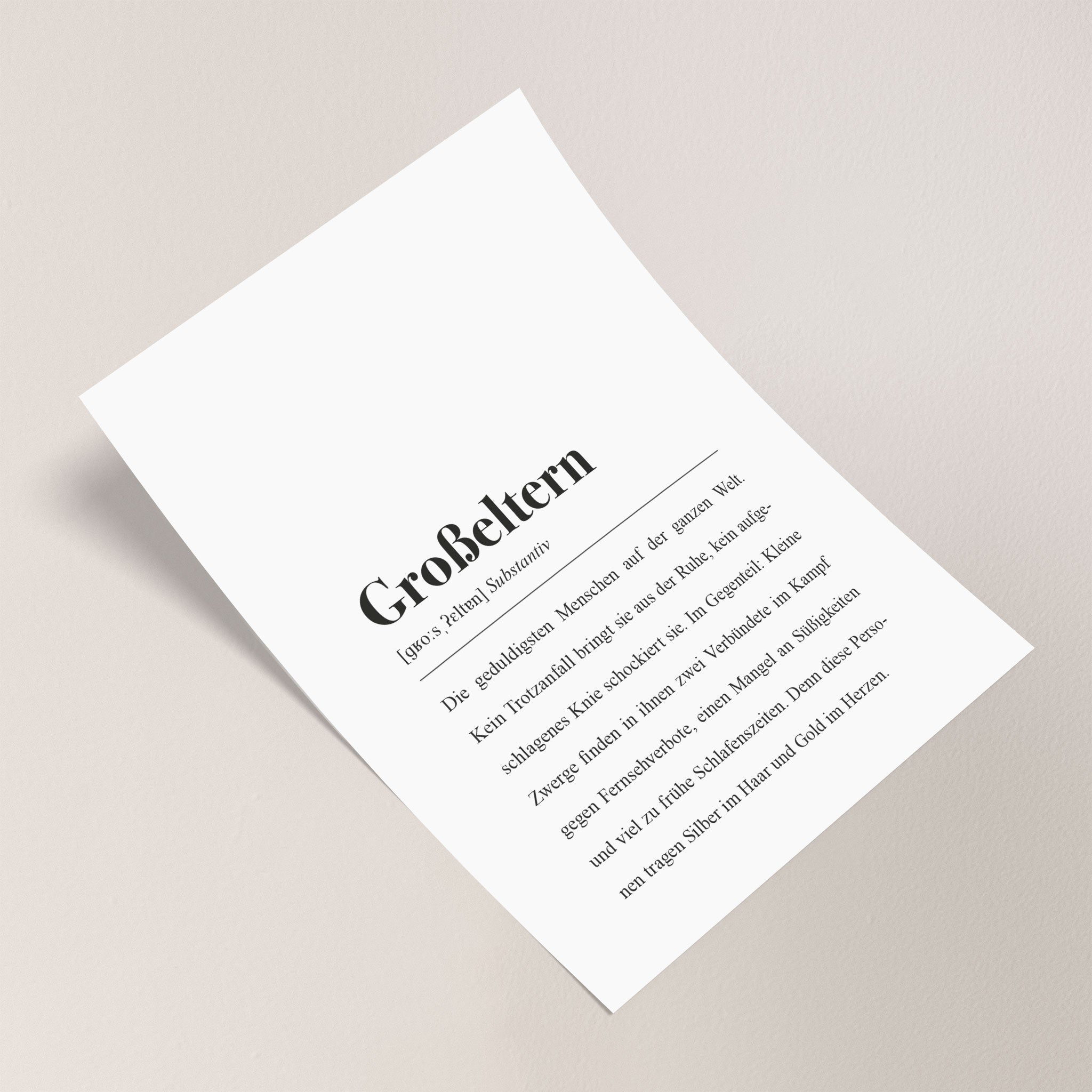 Weihnachts-Geschenk für Großeltern von Baby