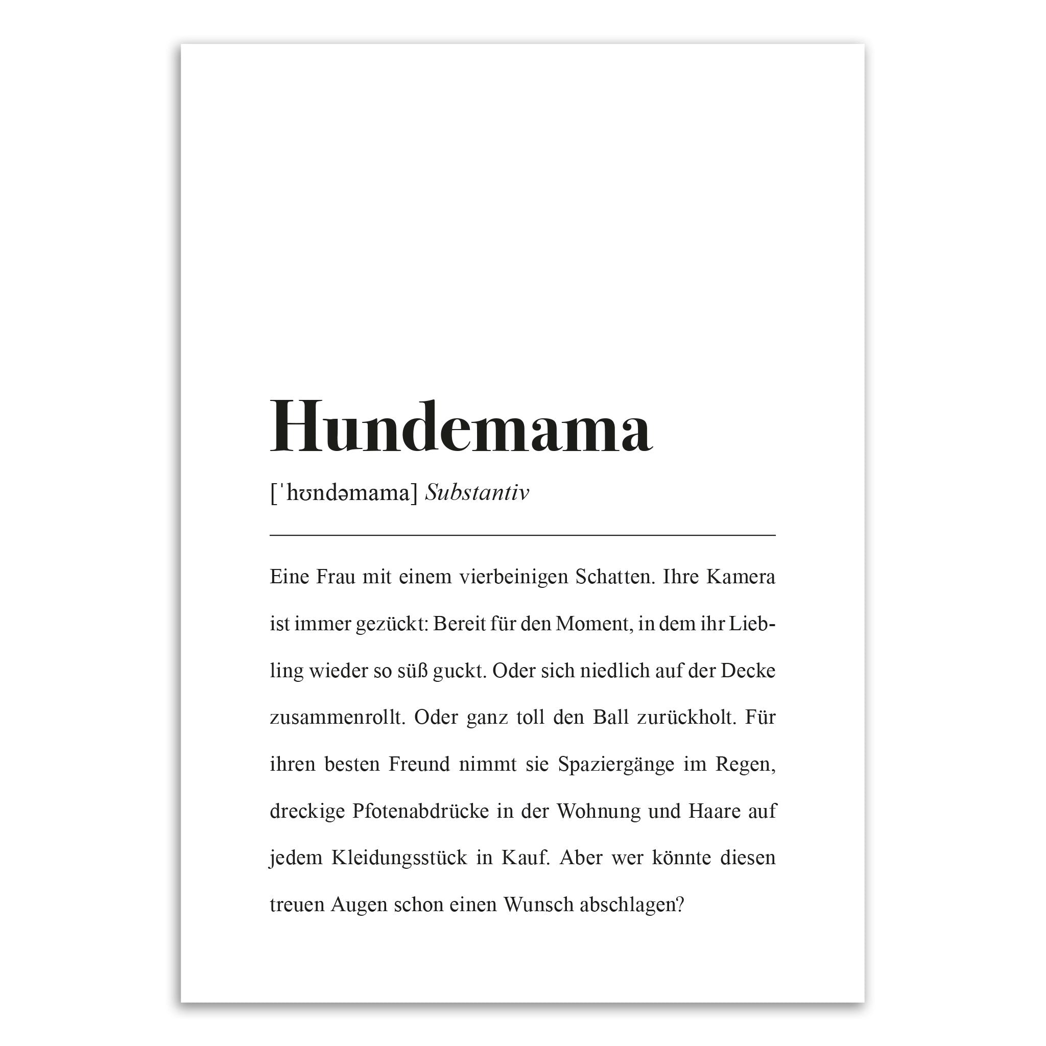 Hundemama Definition: DIN A4 Poster