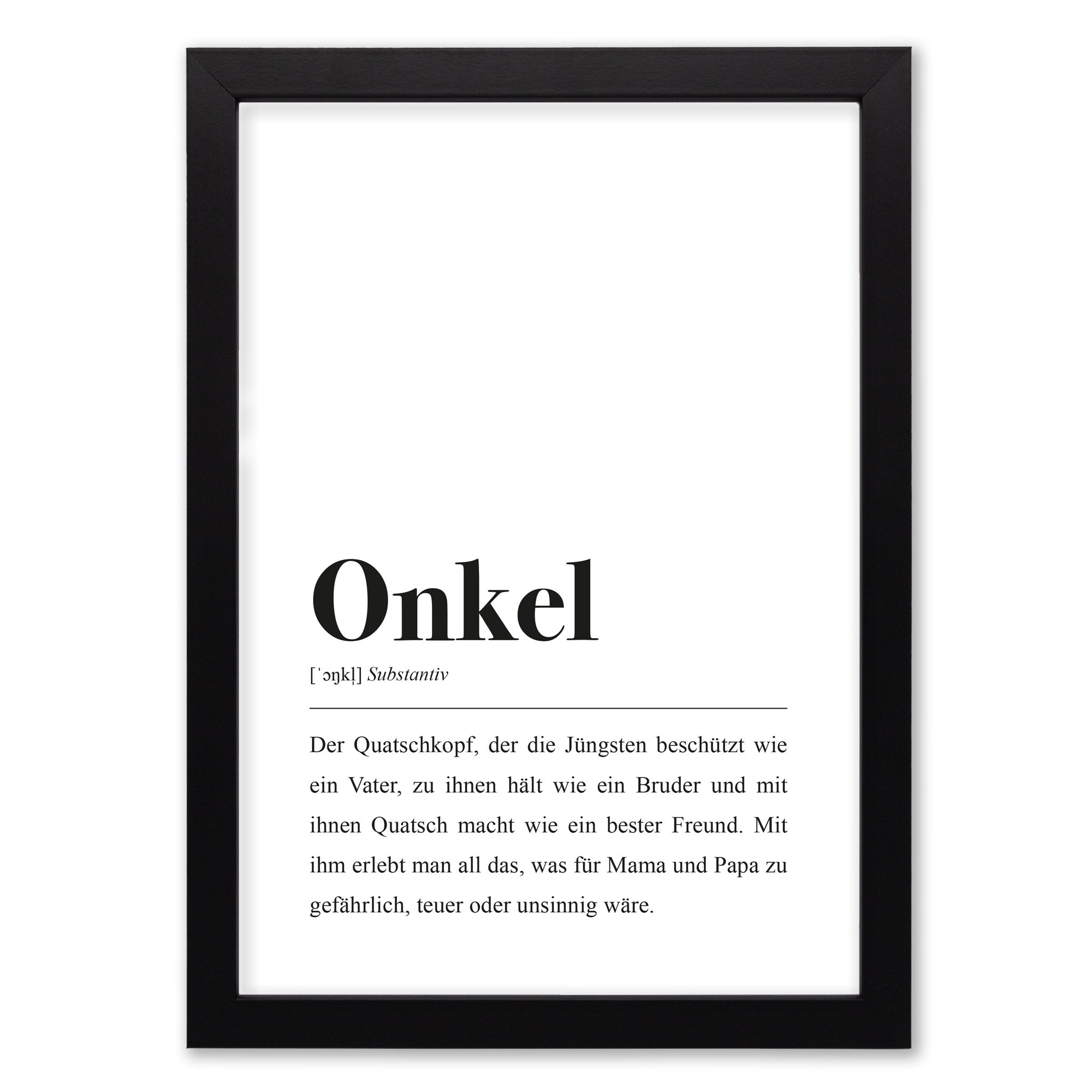 Onkel Definition Poster von aemmi