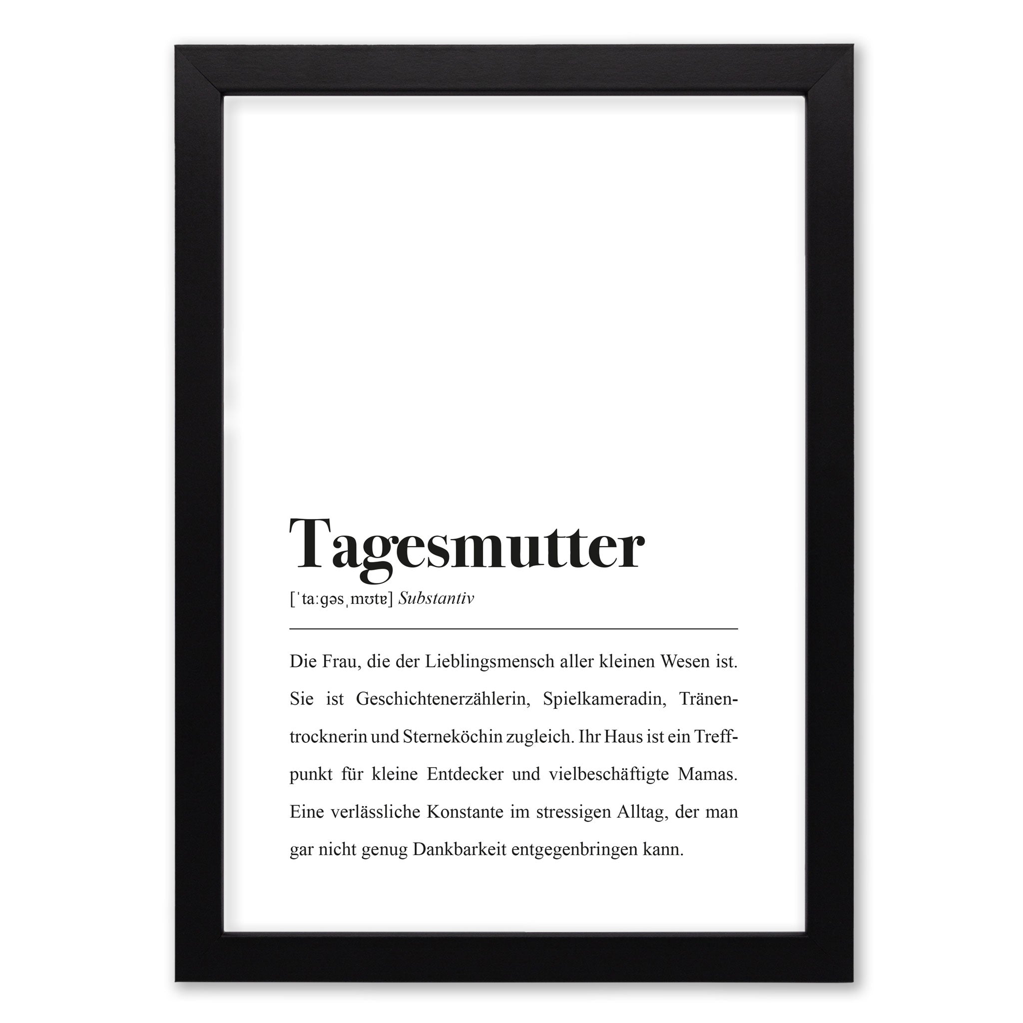 Tagesmutter Definition als Poster - Firma aemmi