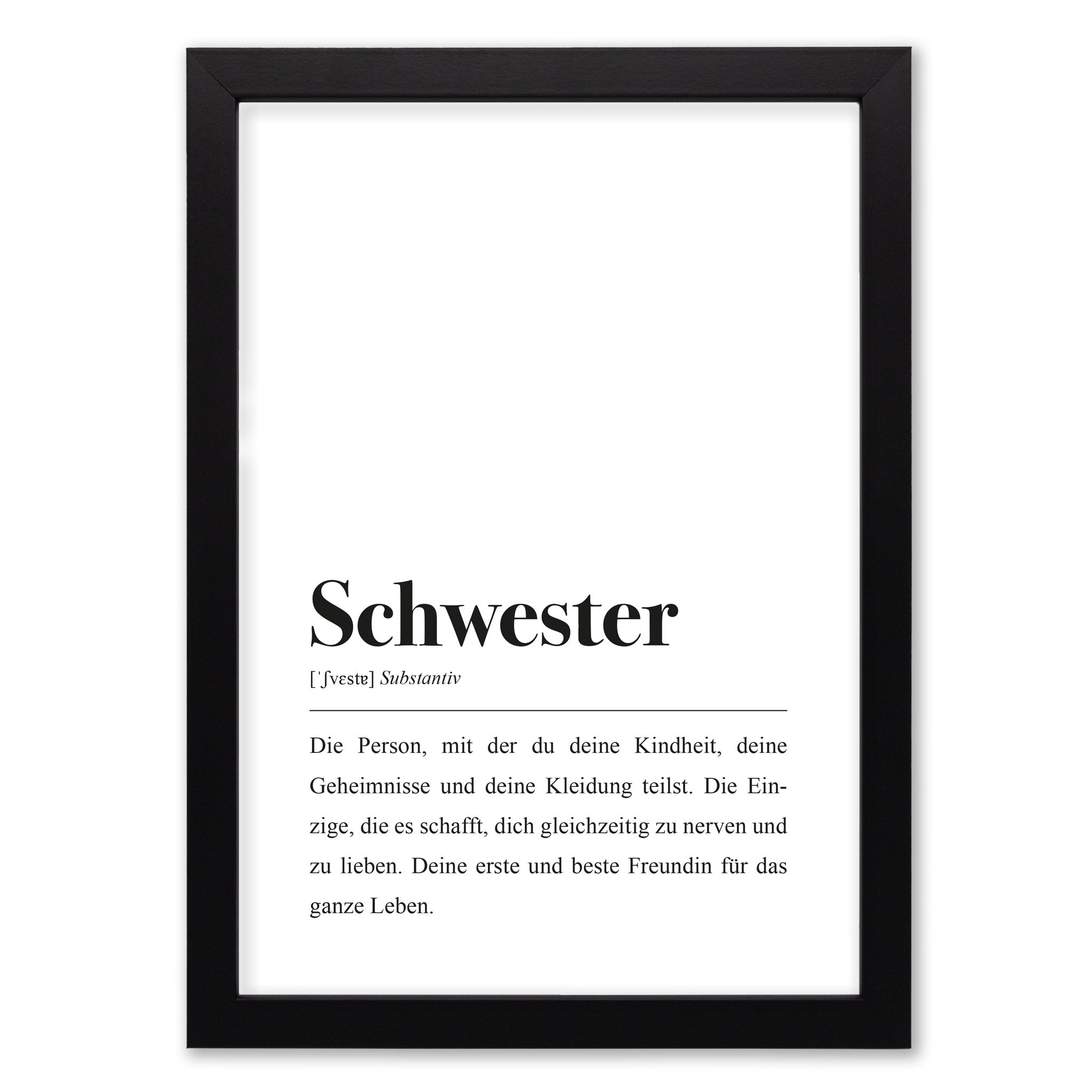 Schwarzer Holz-Bilderrahmen DIN A4